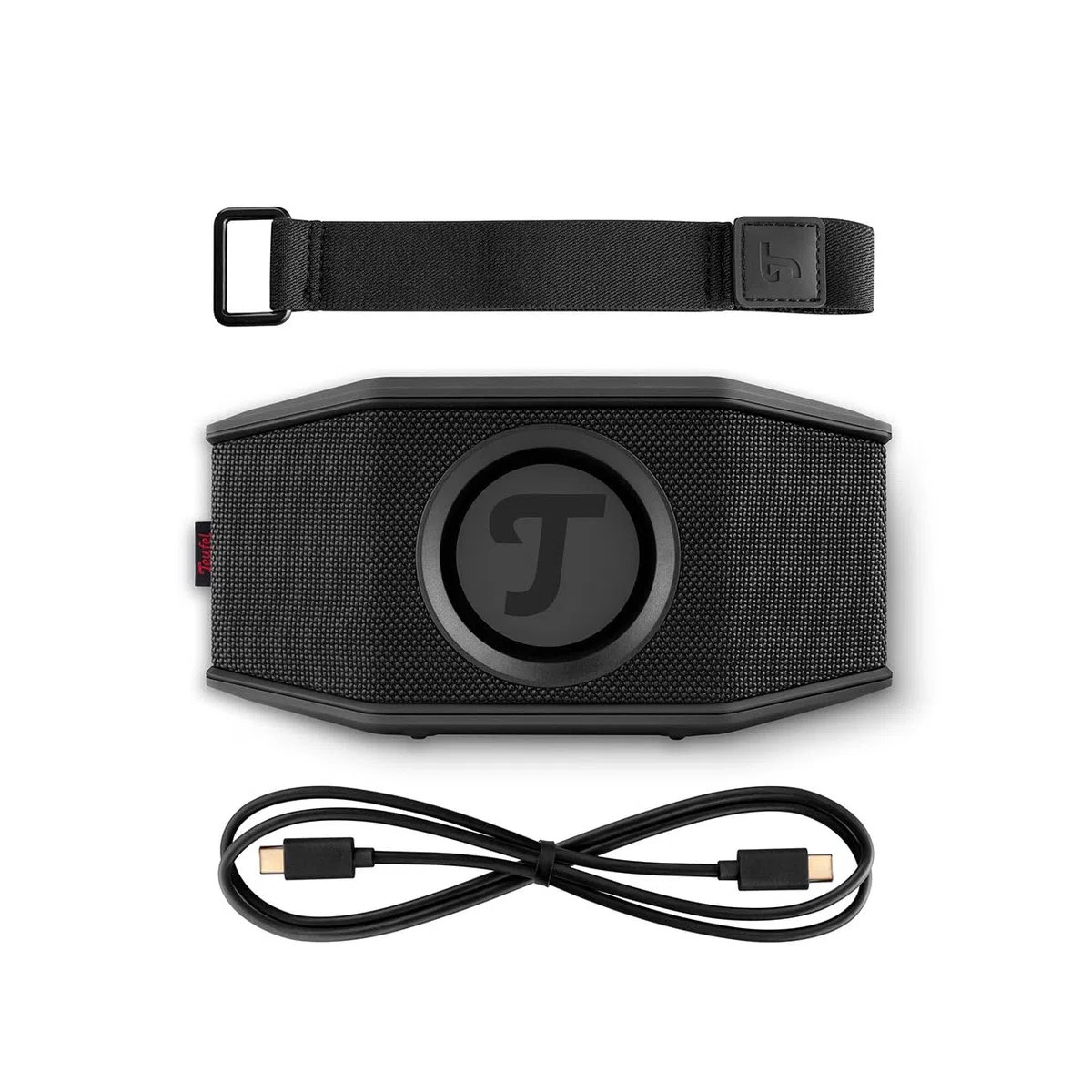 Teufel ROCKSTER GO 2 Bluetooth Speaker - Tragbarer Lautsprecher für draußen, mit Langer Akkulaufzeit (28 h), Wasserdicht IP67, Wireless Musikstreaming, USB Soundcard, Outdoor - schwarz/rot