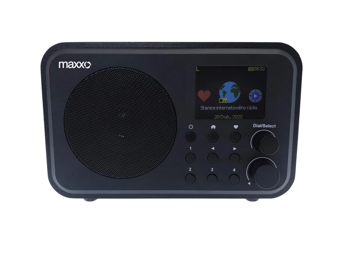 Maxxo DT02 Tragbares DAB + UKW InternetRadio WiFi Bluetooth Lautsprecher klein Digitalradio mit wiederaufladbarem batteriebetrieben Akku 2,4" TFT-Farbdisplay