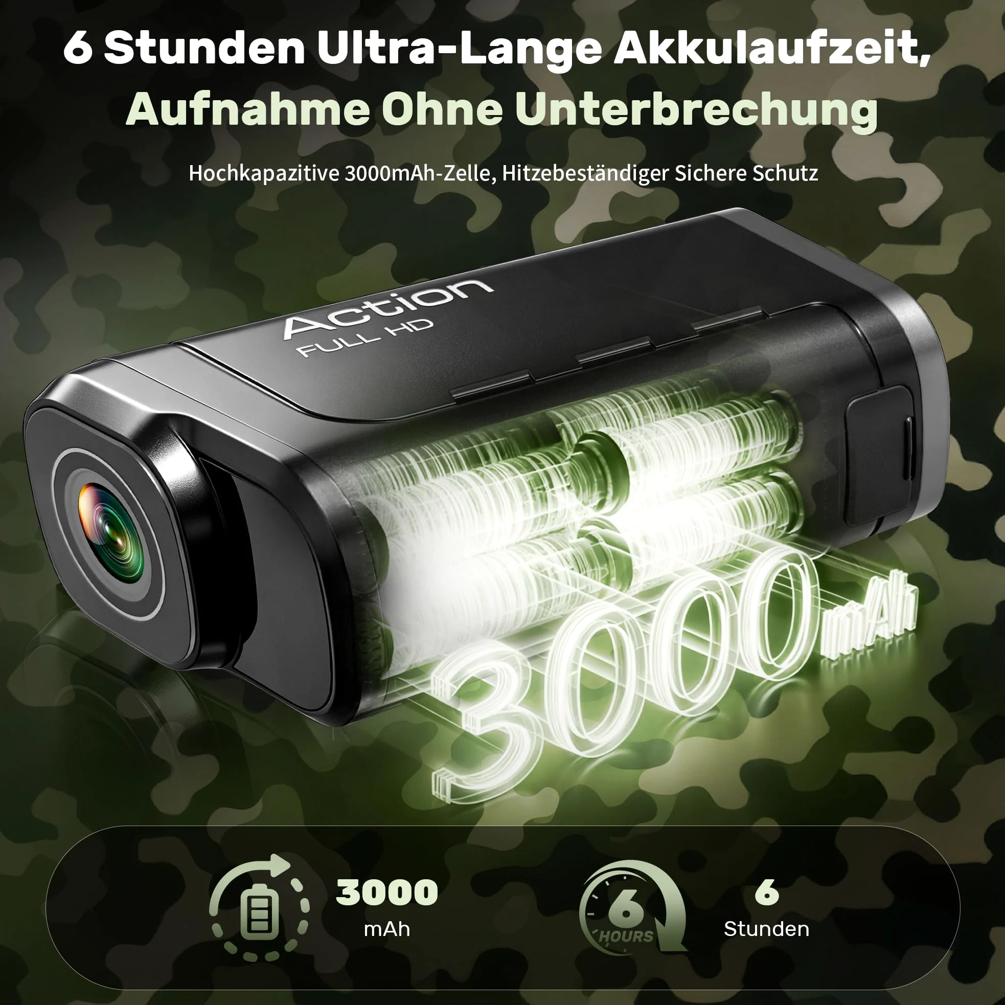 Action Cam 4K+1080P,Dashcam Motorrad,120° Weitwinkel Helmkamera Motorrad,Dashcam Auto vorne hinten mit GPS,Wasserdichter,6 Stunden großer Akku motorrad kamera für Motorräder,E-Bikes&Outdoor