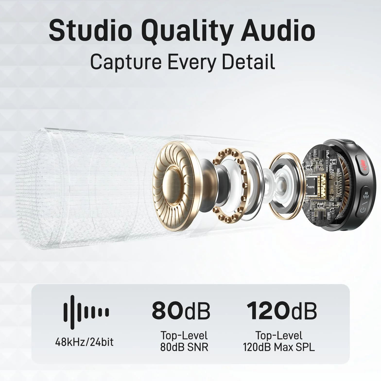 MAONO Wireless Lavalier Mikrofon für iphone 15/16, Android (USB-C Plug) - Handy Mikrofon mit 48kHz/24Bit, 30H Akkulaufzeit, 300m Reichweite, Noise Cancellation. Mini Aufnahme Mic für Vlogging -Wave T5