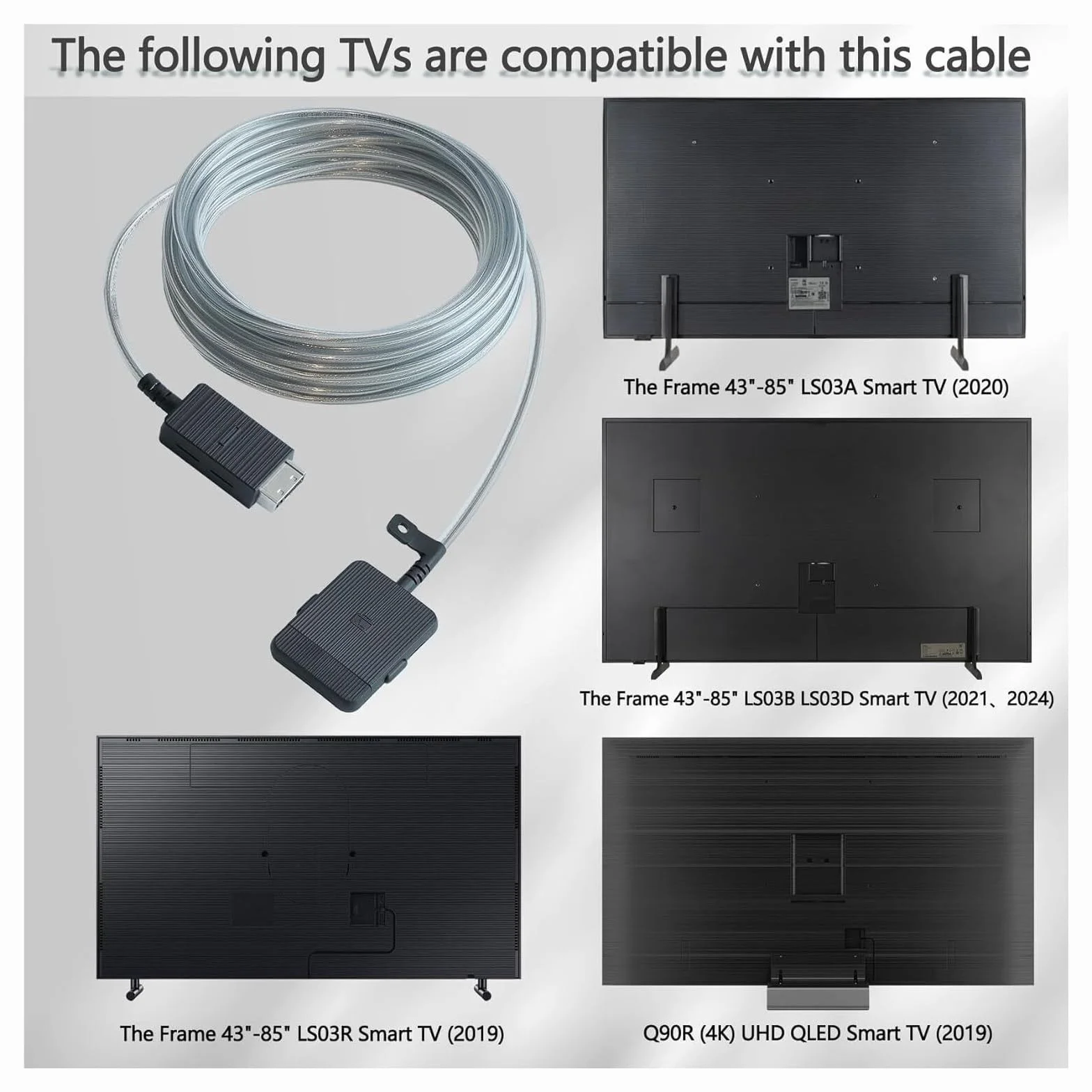 One Connect-Kabel, 5 M, BN39-02470A, BN39-03006A, Kompatibel Mit Samsung, 43 Zoll, 50 Zoll, 55 Zoll, 65 Zoll, The Frame LS03FA QLED 4K-TV-Kabel