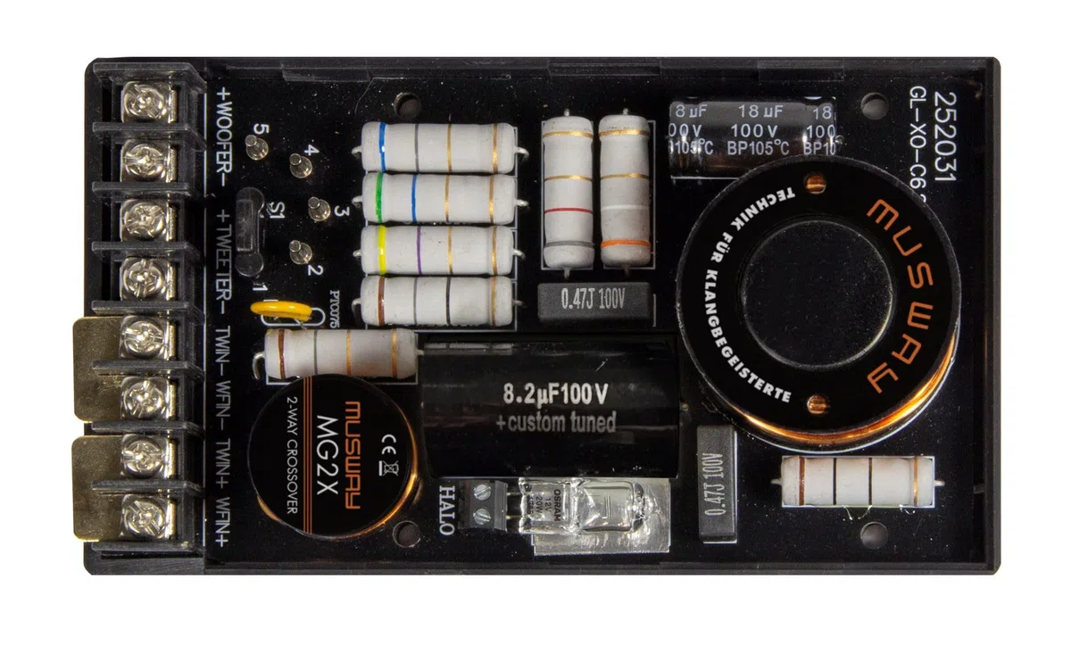 MUSWAY MG2X 2-Wege Frequenzweichen 5-Fach Hochtonpegelanpassung 1 Paar