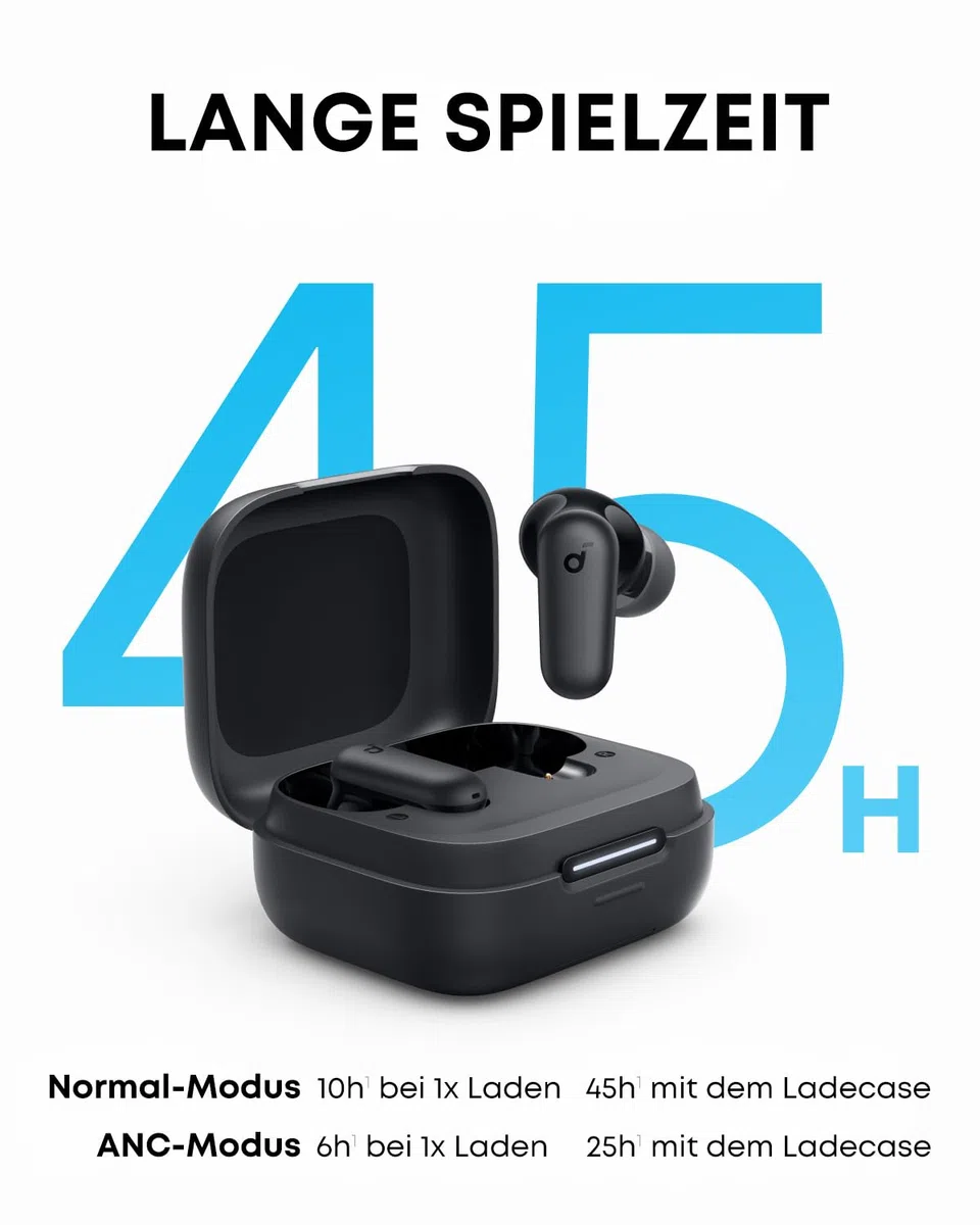 Anker soundcore P30i Kabellose Ohrhörer mit Geräuschunterdrückung, Bass, 45h Spielzeit, IP54, Bluetooth 5.4