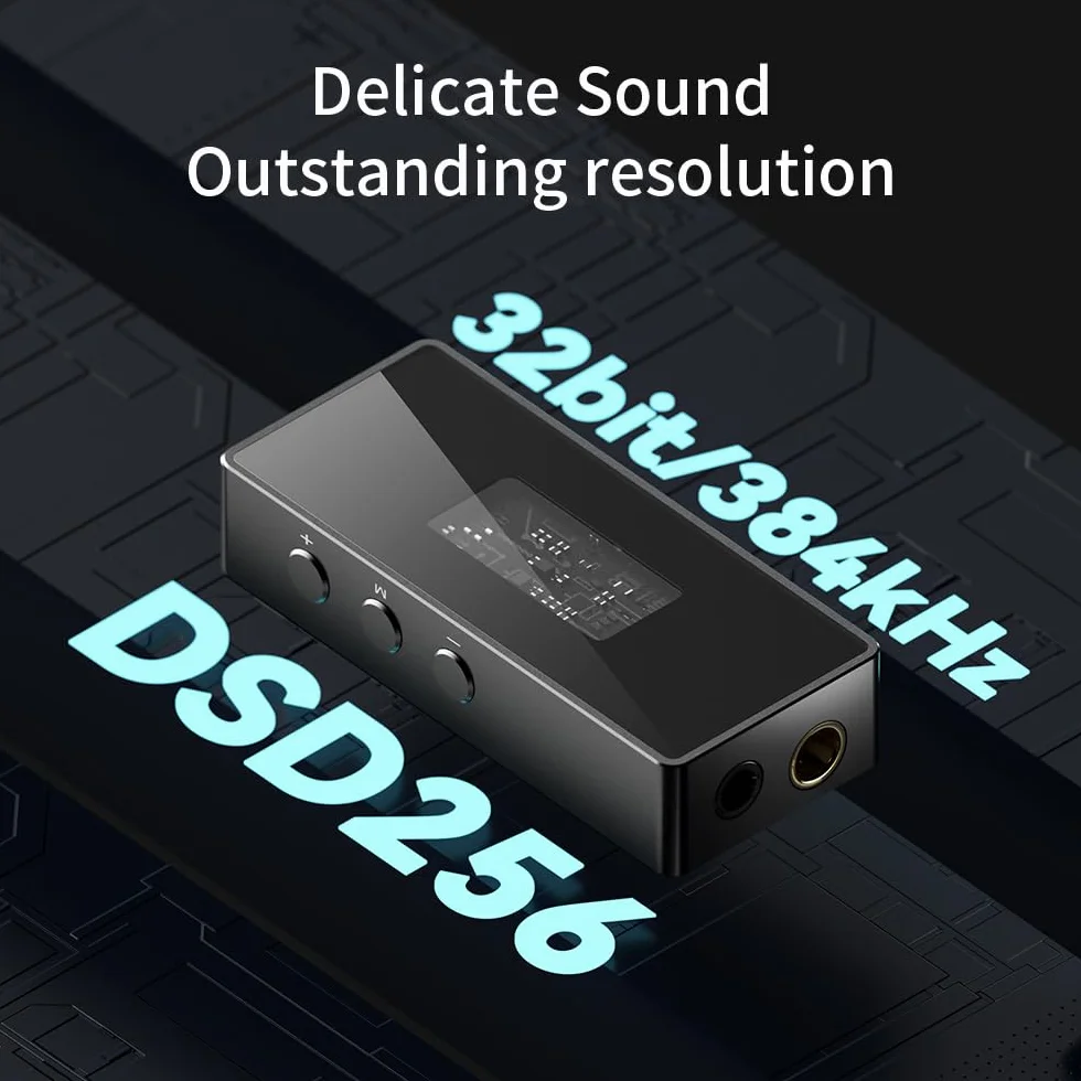 LEAUDIO TRN Black Pearl tragbarer HiFi-DAC-Kopfhörerverstärker, Dual CS43131, 384 kHz, 32 Bit DSD256, 3,5 + 4,4 Ausgang