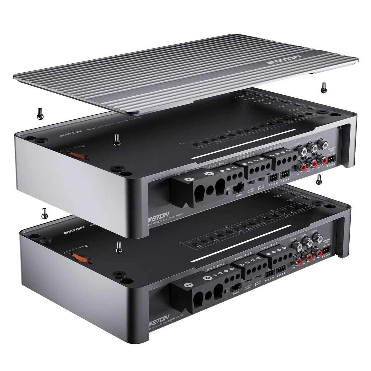 ETON MA 6 – kompakter 6 Kanal Verstärker, leistungsstarke digitale Mini Endstufe für Autos und Reisemobile, Class D Amp mit 6 x 120 W