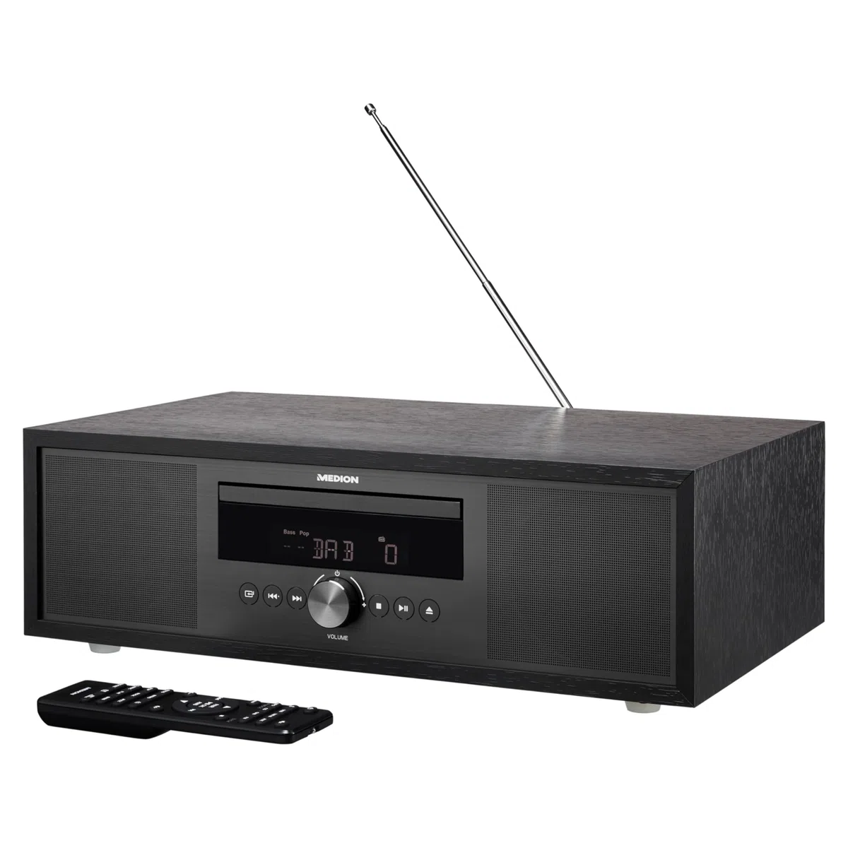 MEDION DAB Radio mit Bluetooth und CD Player (Stereoanlage Kompaktanlage, UKW Radio Musikanlage, USB MP3, Wecker Sleep Einschlafautomatik, P64145) Anthrazit