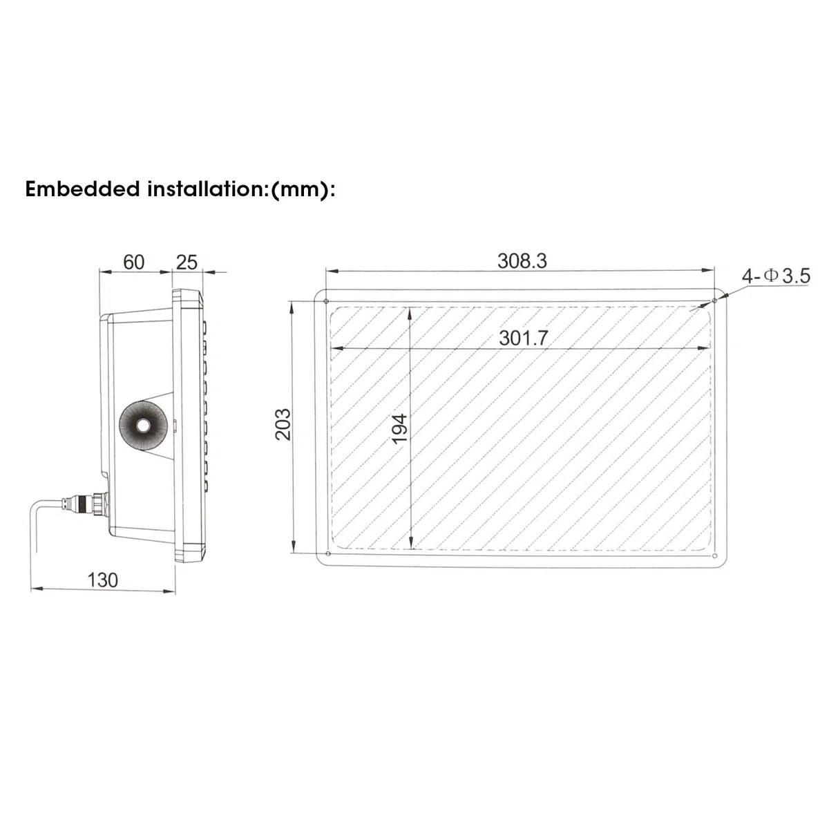 Marine-GPS-Kartenplotter Schiffsnavigation 10,4-Zoll-LCD-Display Wasserdicht mit Akustischem Alarm für XINUO-MAP C-Map