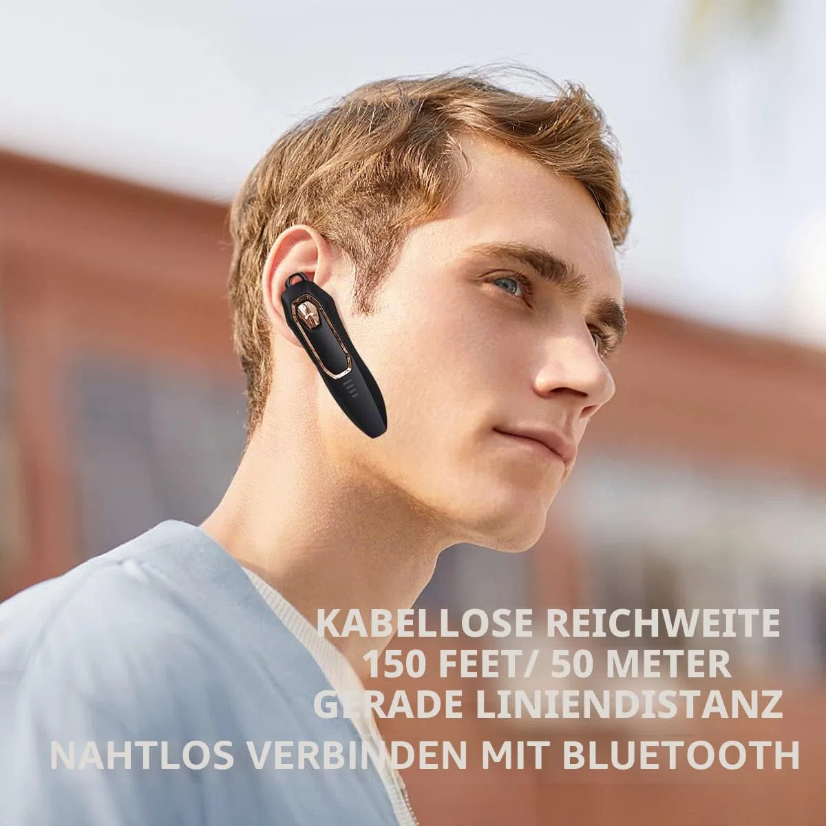Micool Bluetooth Headset V5.4 mit Mikrofon, Geräuschunterdrückung, 36h Gesprächszeit, Kabelloser Headset für LKW Fahrer