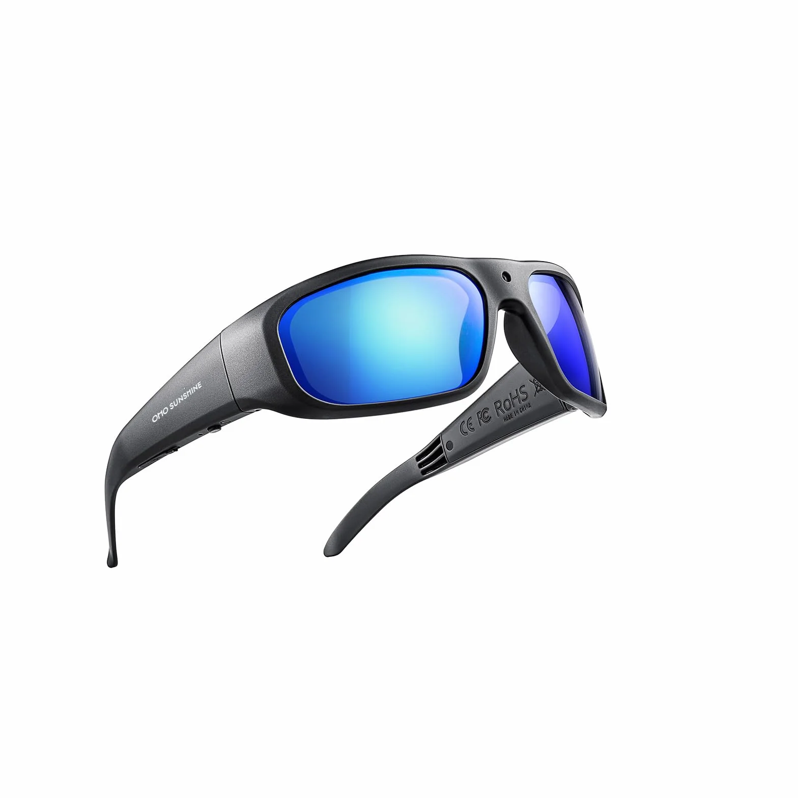 OhO sunshine New Video Sunglasses, 128GB Super Slim 1080P HD Outdoor Sports Action Camera with Built-in Memory and Polarized UV400 Protection Safety Lenses,Unisex Sport Design