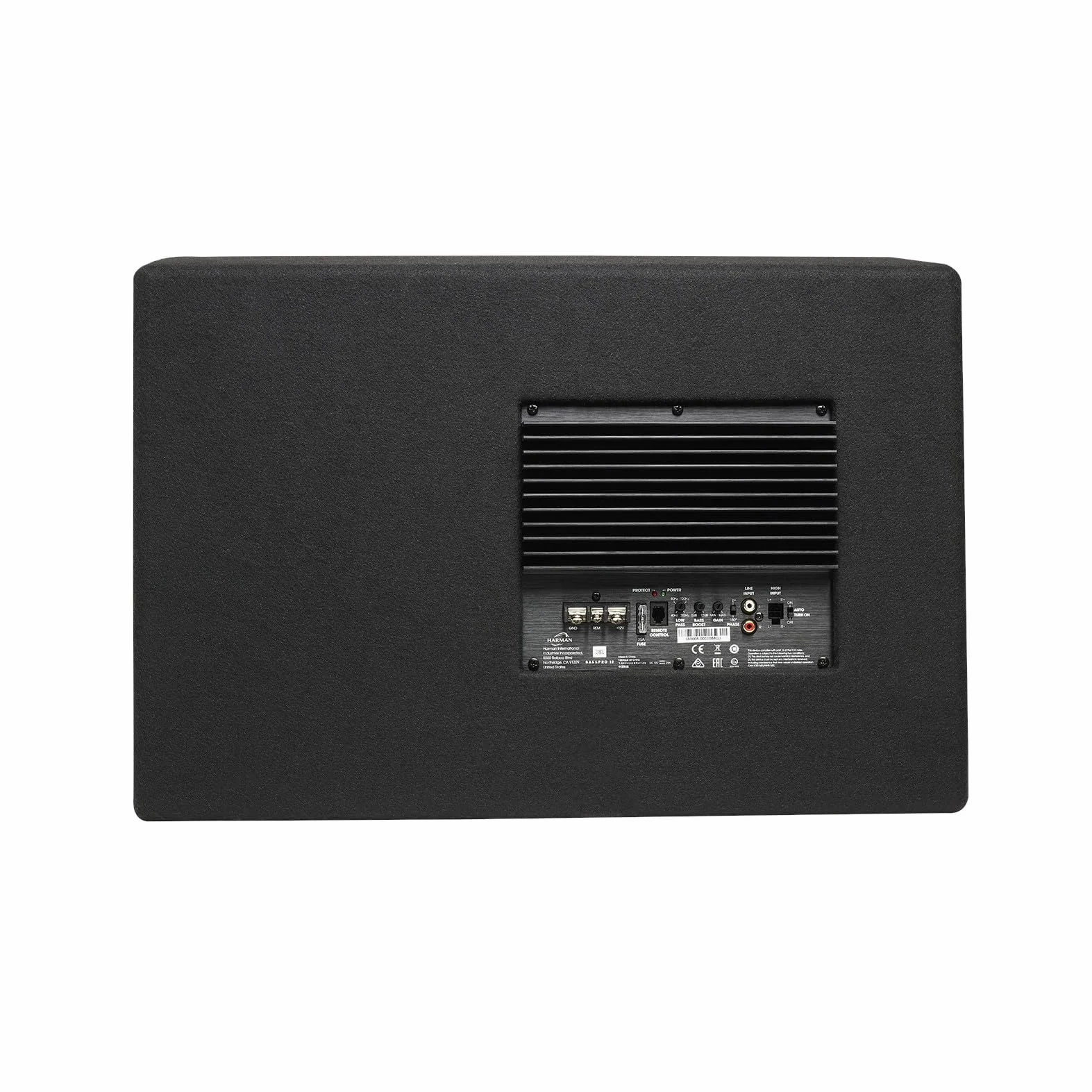 JBL BassPro 12 Aktiv Subwoofer Auto Set - Bassreflex Woofer JBL box groß 30 cm, 450 Watt verstärker Auto Soundsystem und Car hifi Bassbox Gehäuse