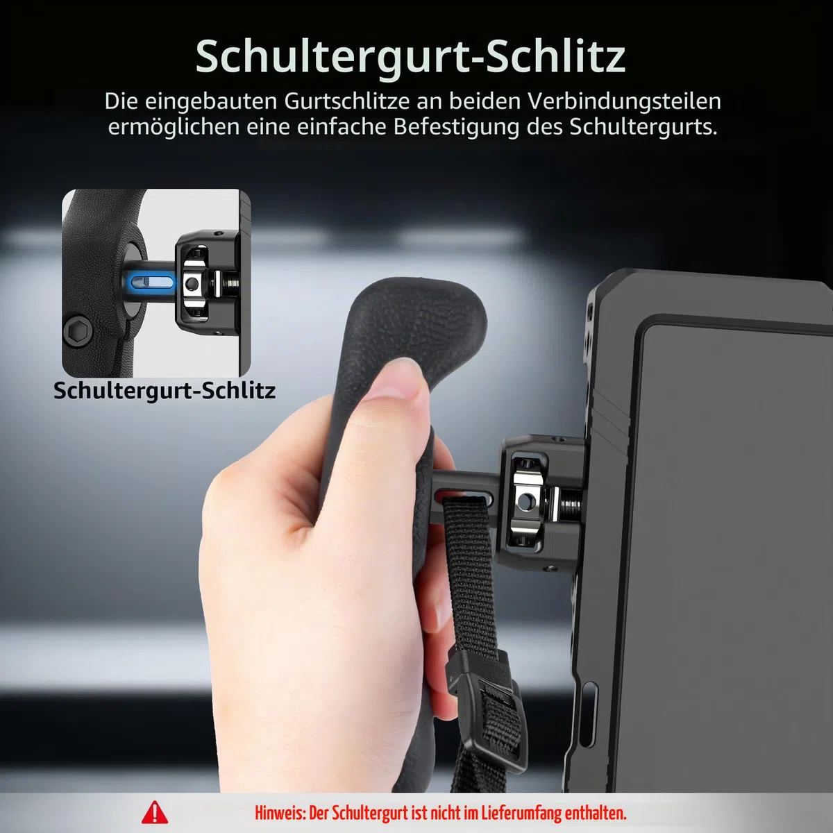 Nitze PA32D Seitengriff-Kit mit 1/4"-Schraube und abnehmbaren Positionierstiften, 360° verstellbare Griffe für Smartphone/iPad/Monitor/Kamerakäfige