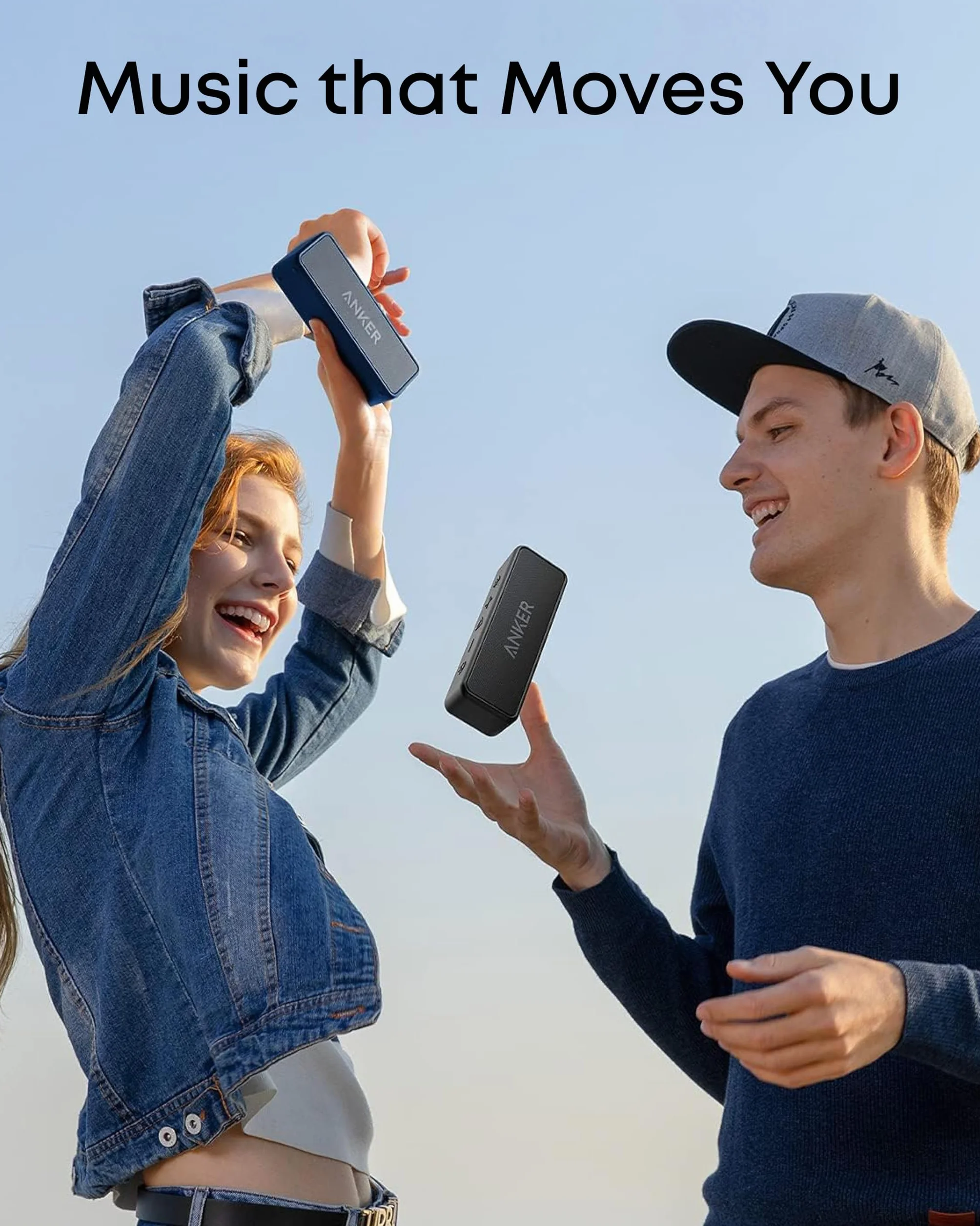 Anker SoundCore 2 Bluetooth Lautsprecher, IPX7 Wasserschutz, 24h Wiedergabe, 20m Reichweite