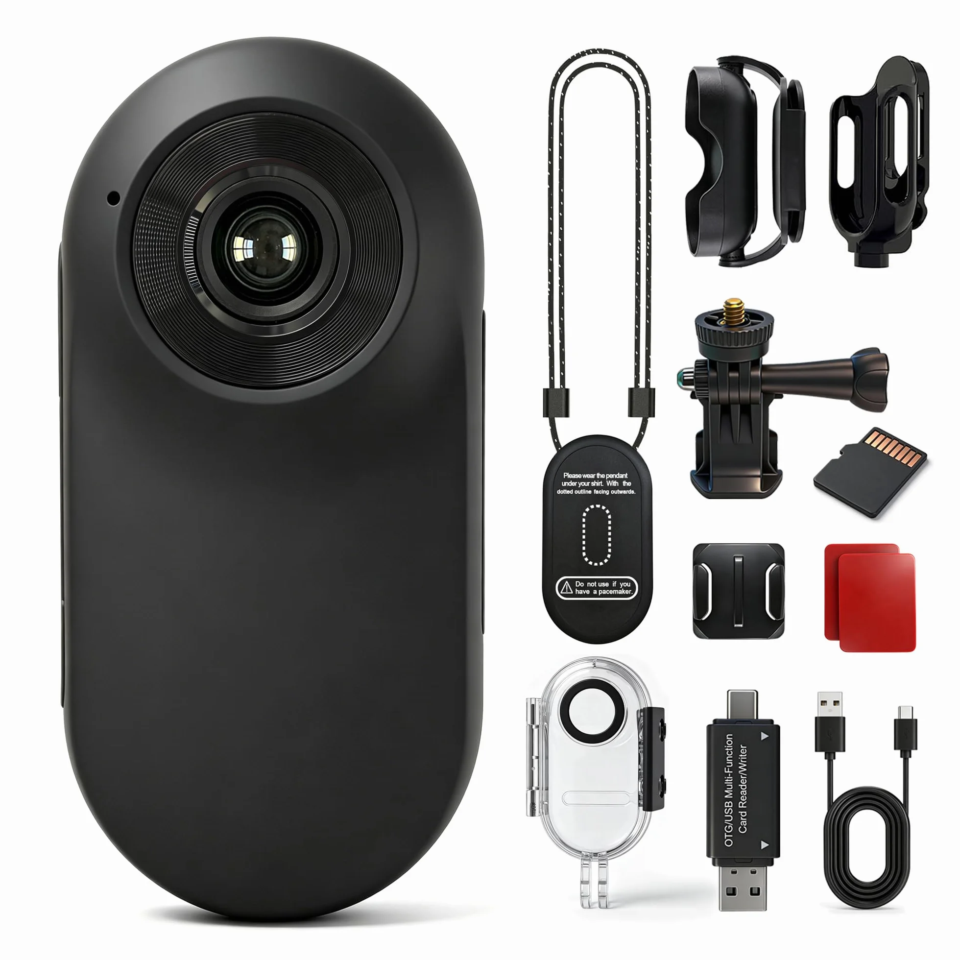 Bodycam Körperkamera Mini mit Speicherkarte, 26g Tragbare Mini Action Cam mit wasserdichte Schutzhülle, Magnetischer Body Cam, Vielseitig POV Kamera für Schnorcheln, Motorrad, Fahrrad