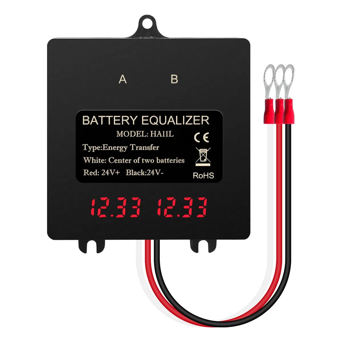 DEWIN Batterie Balancer 24V Digitalanzeige 2x12V Solar System für Blei-Säure-Lithium-Batterie