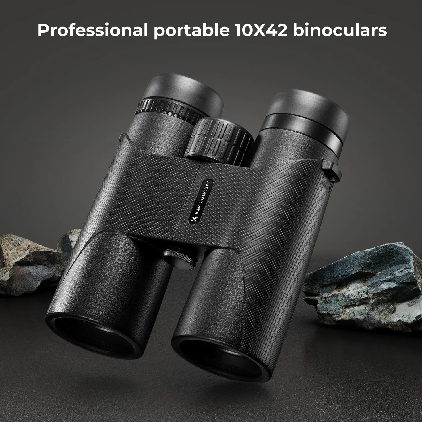 K&F Concept Fernglas Erwachsene 10 * 42 HD Ferngläser Schwarz BAK4 mit Stativumbauhalterung für Vogelbeobachtung, Jagd, Wandern, Sightseeing