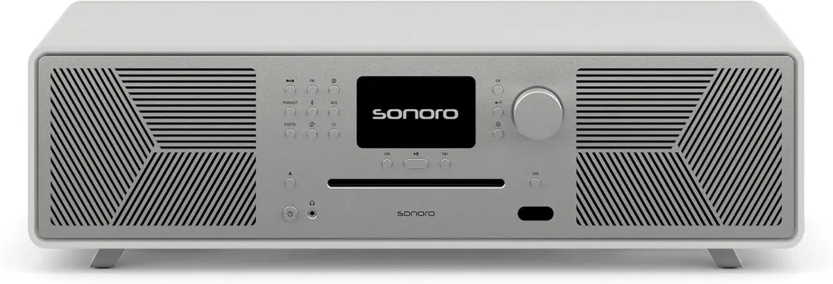 sonoro MEISTERSTÜCK (Gen.2) Kompaktanlage mit CD Player (Airplay, Google Cast, Spotify, FM, DAB+) Matt Weiß