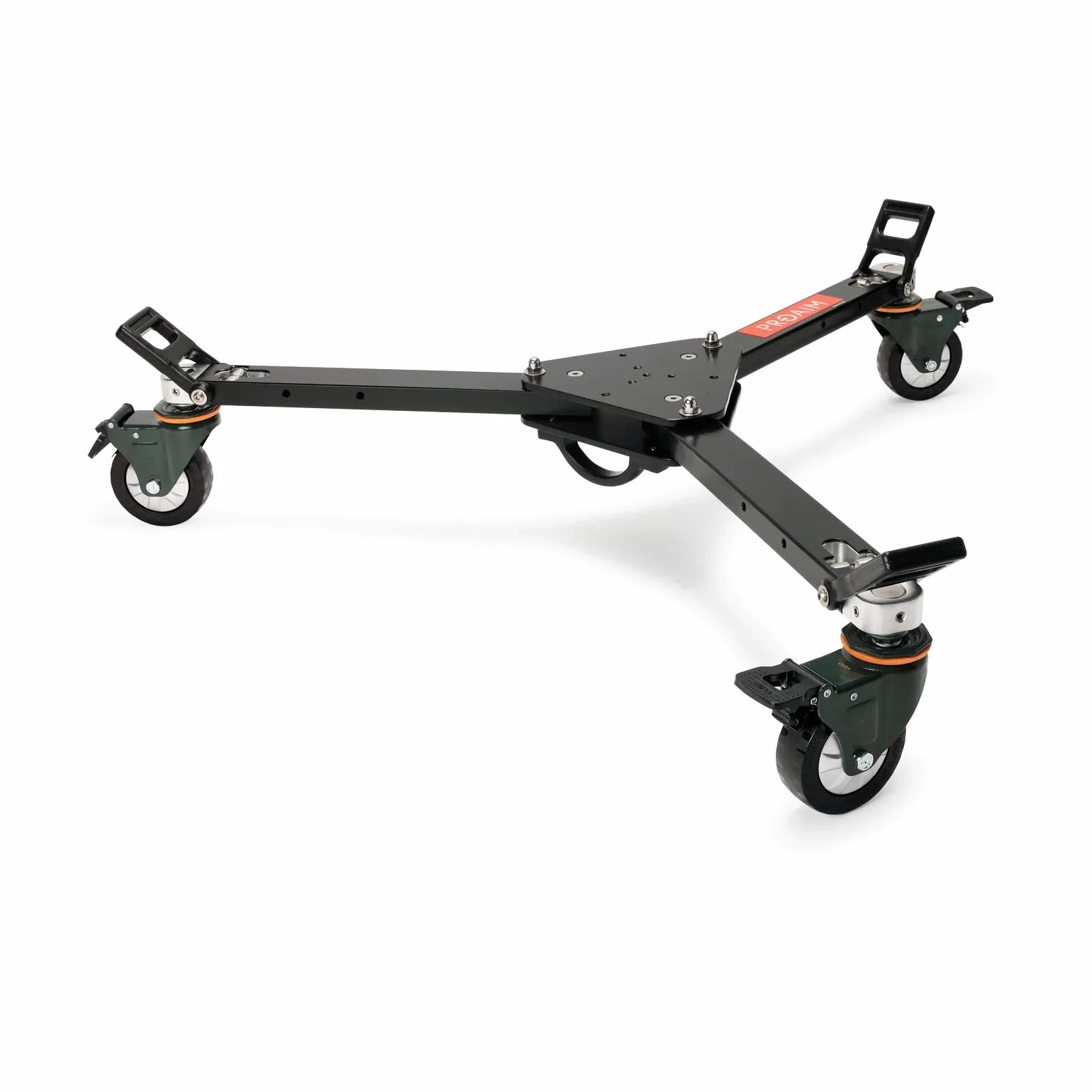 PROAIM Lineo Tragbarer Videokamera-Boden-Dolly - Robuster professioneller Studio-Dolly für Stative mit doppelten Spikes - Unterstützt eine Nutzlast von 500 kg / 1100 lb (P-PRT-D)