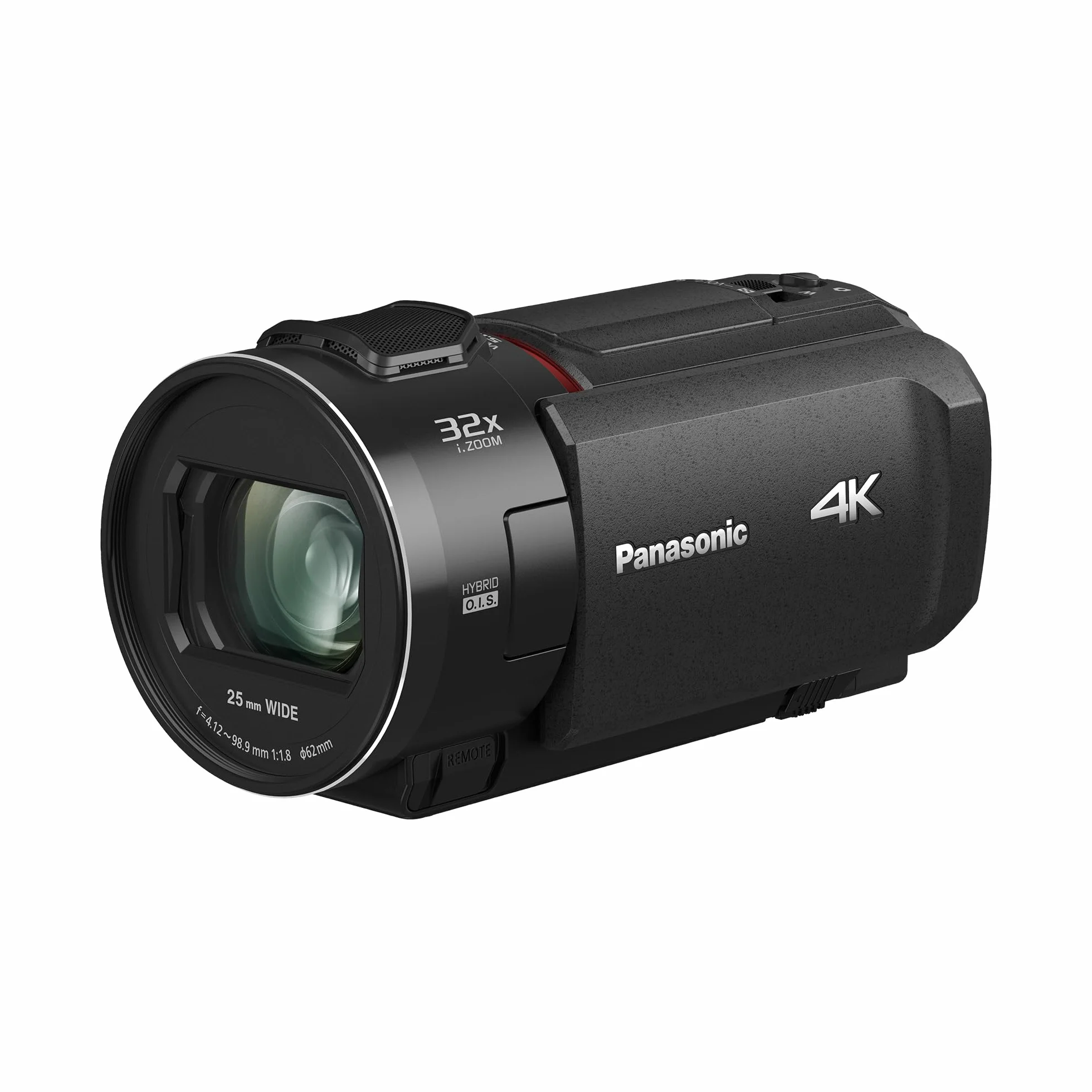 Panasonic HC-VX3E-K 4K-Camcorder, Video (25p), 25-mm-F1.8-Weitwinkelobjektiv, 24-facher optischer Zoom, Hybrid OIS+, HDR, Zoom-Mikrofon, Touchscreen, kreative Funktionen, Schwarz