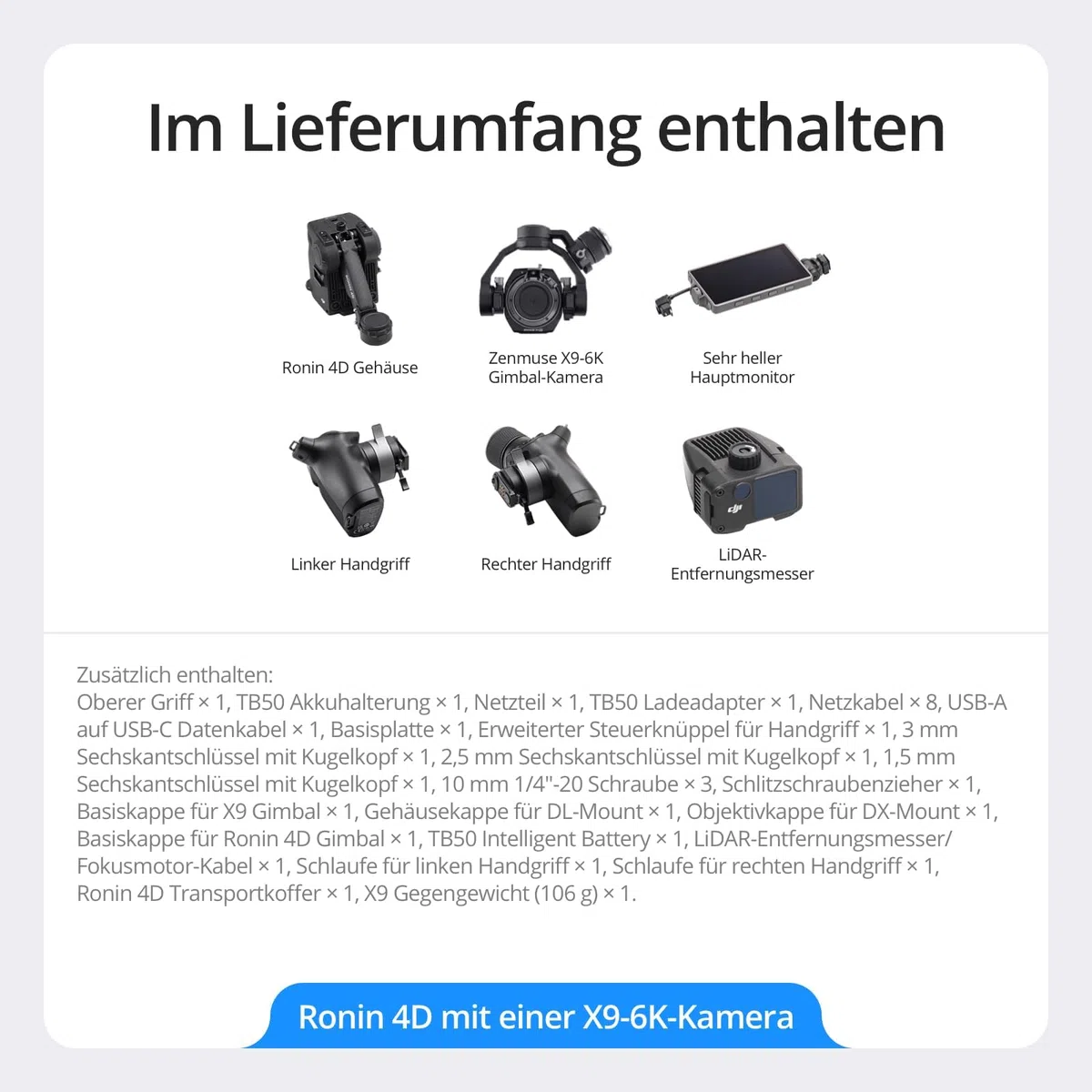 DJI Ronin 4D 4-Axis 6K Cinema Camera Combo Kit