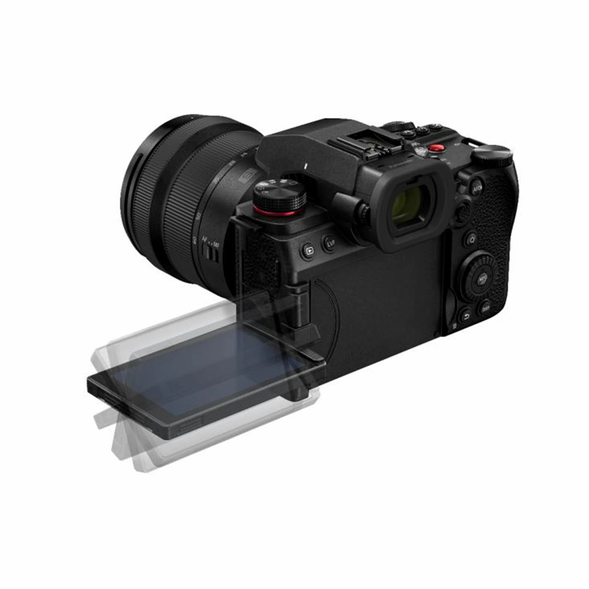 Panasonic LUMIX DC-S5 II Spiegellose Vollformat Kamera 4K 60p und 6K 30p, Flip-Screen, WLAN, Hybrid-Phasen-AF mit 779 Messfeldern, Active is, Gehäuse nur mit Ersatzakku DMW-BLK22, Schwarz