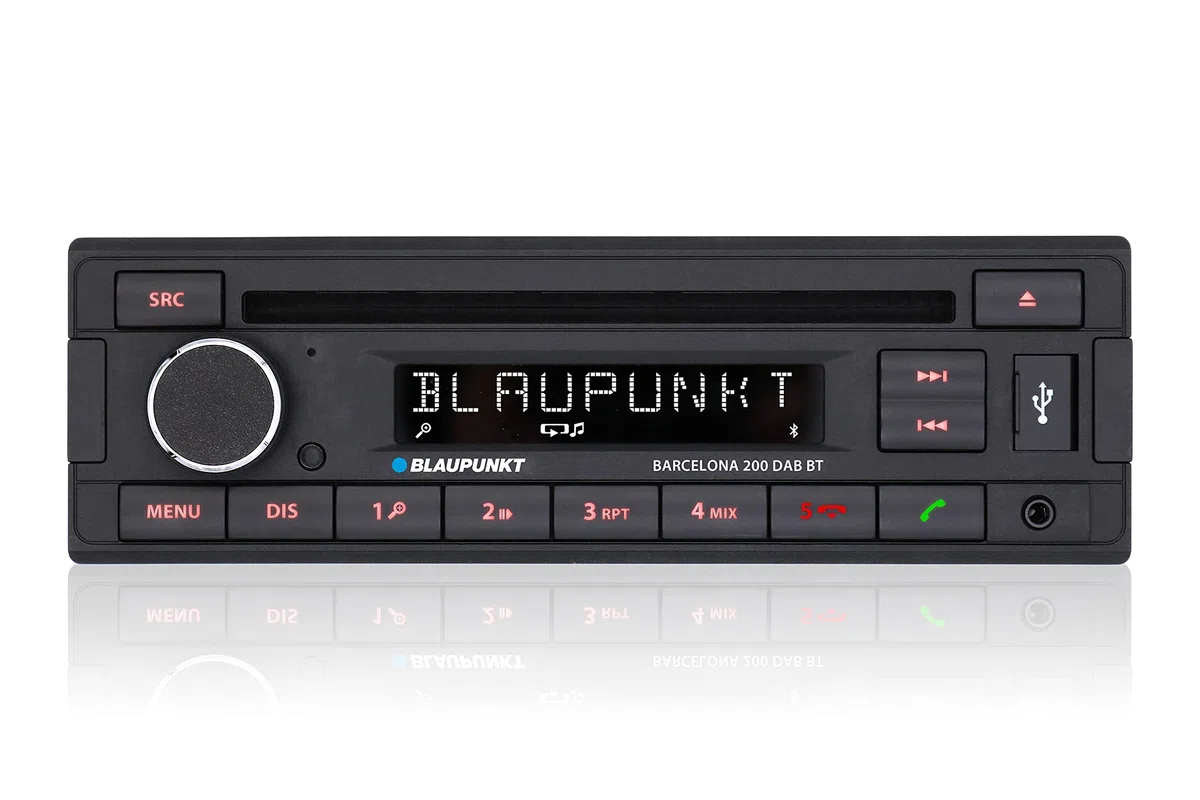 Blaupunkt Barcelona 200 DAB BT, 1-DIN Autoradio, DAB+, Bluetooth, CD, Freisprecheinrichtung, USB, Aux-Eingang, 4x40W, 12V