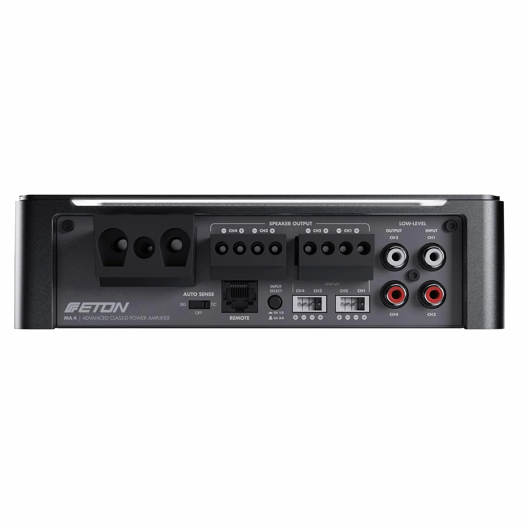 ETON MA 4 – kompakter 4 Kanal Verstärker, leistungsstarke digitale Mini Endstufe für Autos und Reisemobile, Class D Amp mit 4 x 105 W