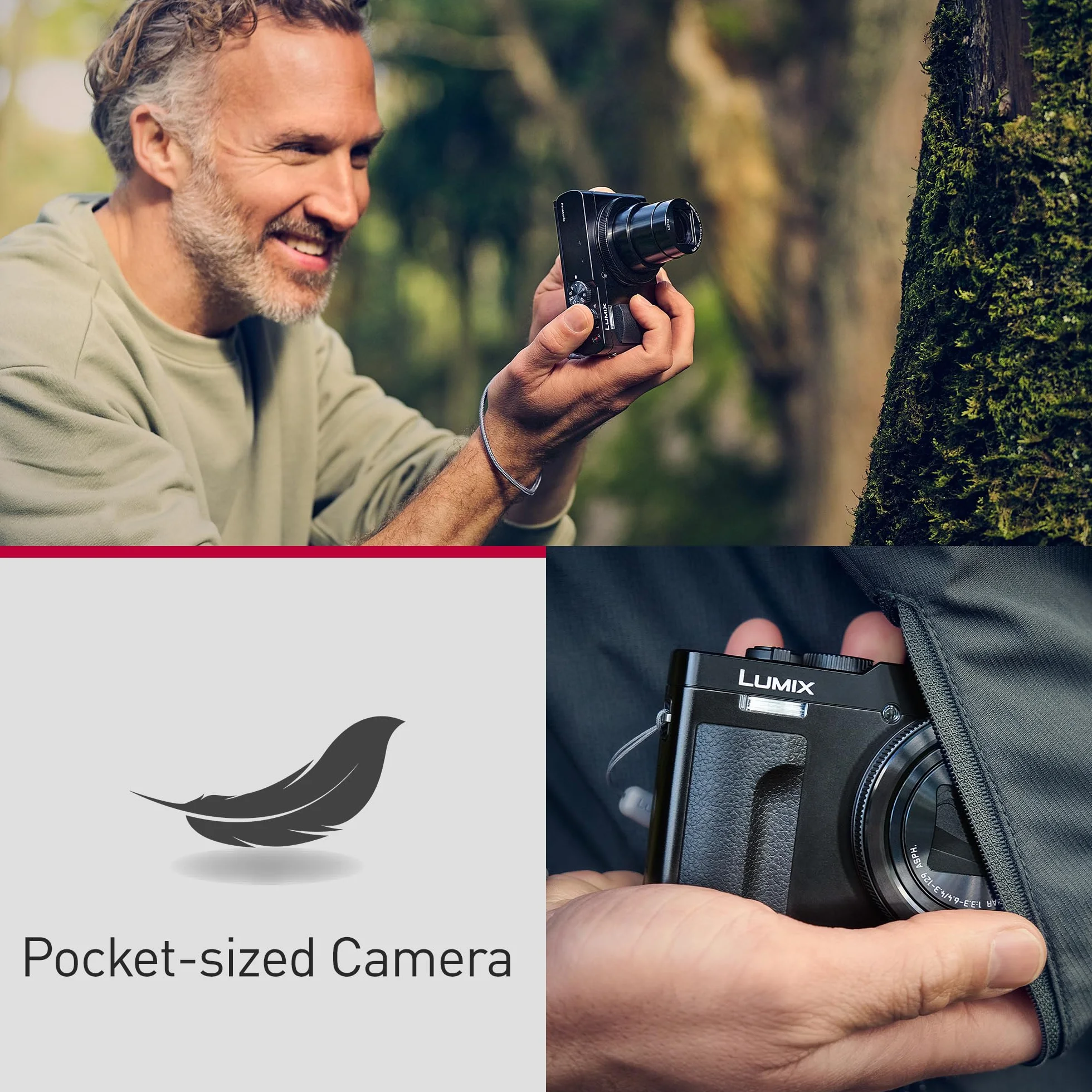Panasonic LUMIX DC-TZ99E-K Kompakte Travel Zoom Kamera, Leica DC-Objektiv, 30-facher Zoom, 24-720mm, 20,3 MP, OIS, 4K 30p Video, 7,6cm klappbarer Monitor, WLAN, Bluetooth, Schwarz