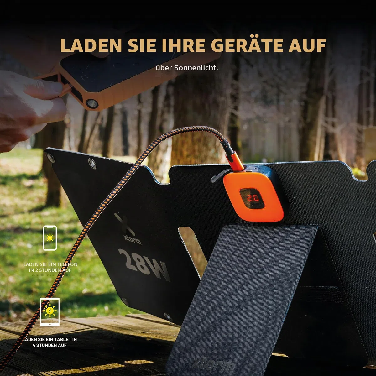 Xtorm SolarBooster 28W - Foldable Solar Panel Black Neu