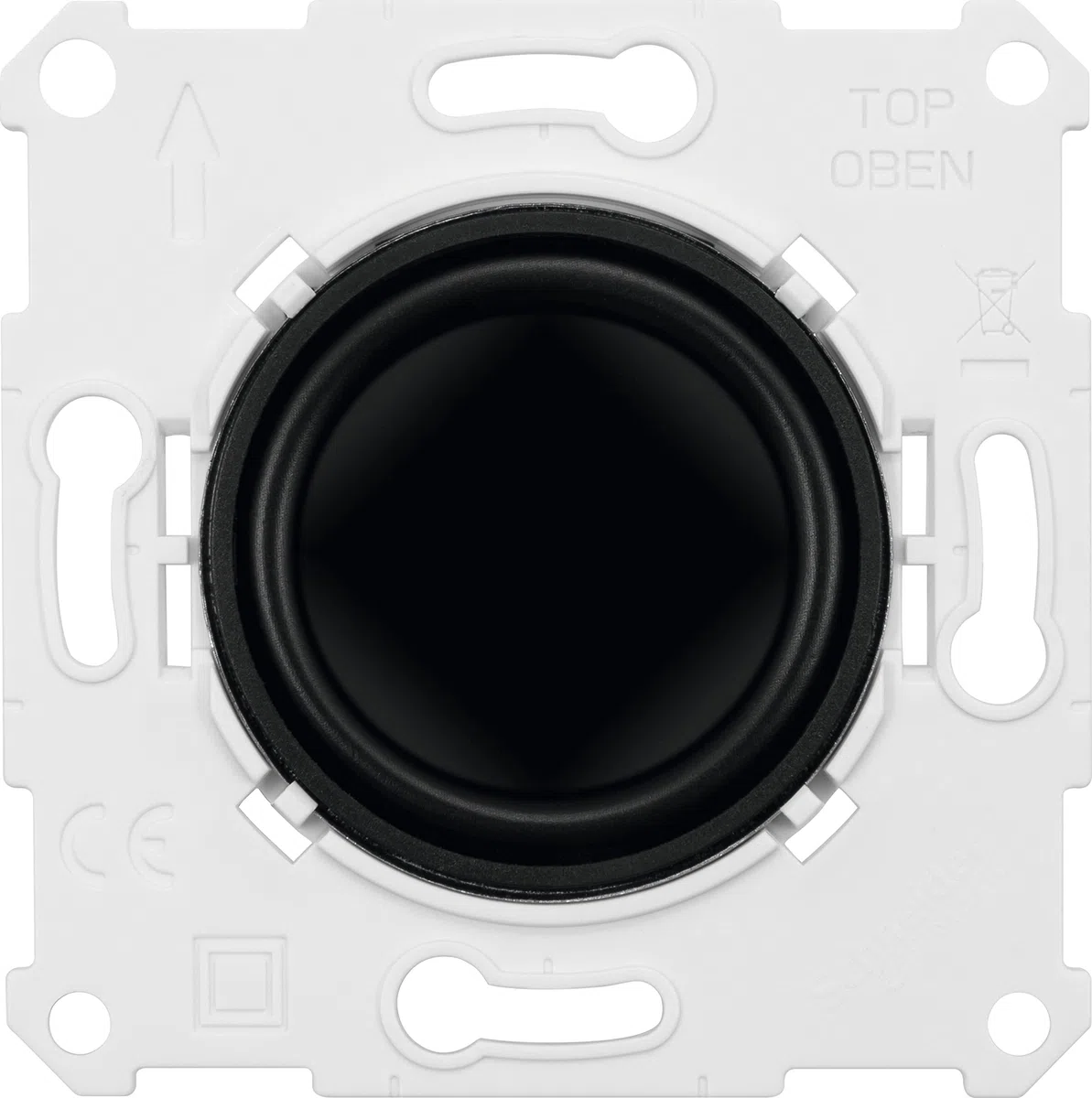 TechniSat Lautsprecher zu DIGITRADIO UP 55 – Einzel Unterputz Speaker (zur Erweiterung des DIGITRADIO UP 55, für die Flexible Montage, 2 Watt, IP20) Frontcover RAL 9016, weiß