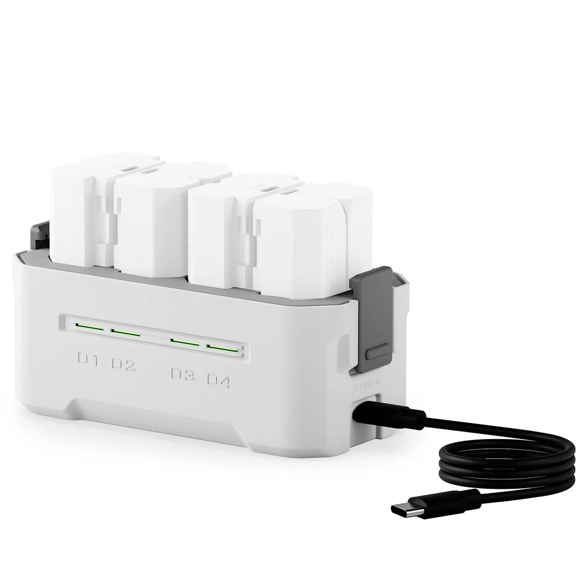 TILTA NP-FZ100 Akku-Ladegerät | Tragbare Ladestation | Lädt 4 Akkus mit USB-C PD 45 W Schnellladung | Sicher für ZV-E1, A6600, A6700, A7C, A7III, A7IV, A7RIII/IV, FX3, FX30 Akkus TBC-FZ100-OW