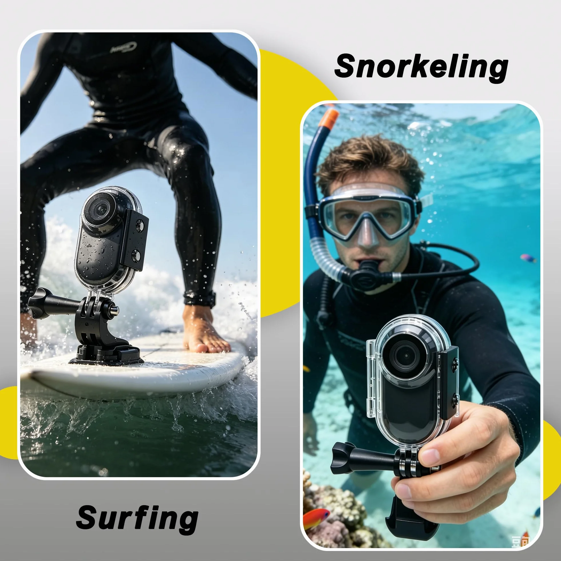 Bodycam Körperkamera Mini mit Speicherkarte, 26g Tragbare Mini Action Cam mit wasserdichte Schutzhülle, Magnetischer Body Cam, Vielseitig POV Kamera für Schnorcheln, Motorrad, Fahrrad