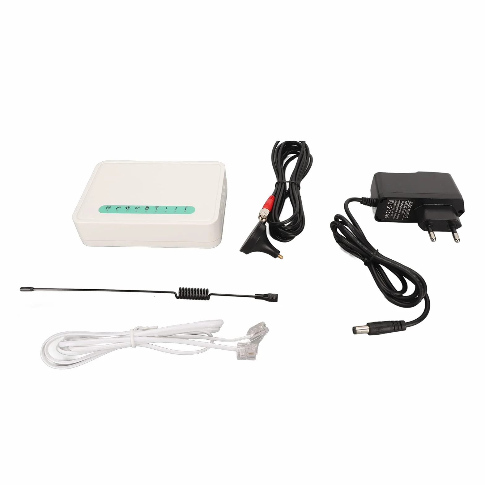 GSM Fixed Wireless Terminal, 3G 4G LTE Quad Band GSM 850/900/1800/1900 MHz Desktop Wireless Terminal Caller ID Dialer mit LED-Lichtanzeige, für Festnetztelefon, Alarm (EU-Stecker)