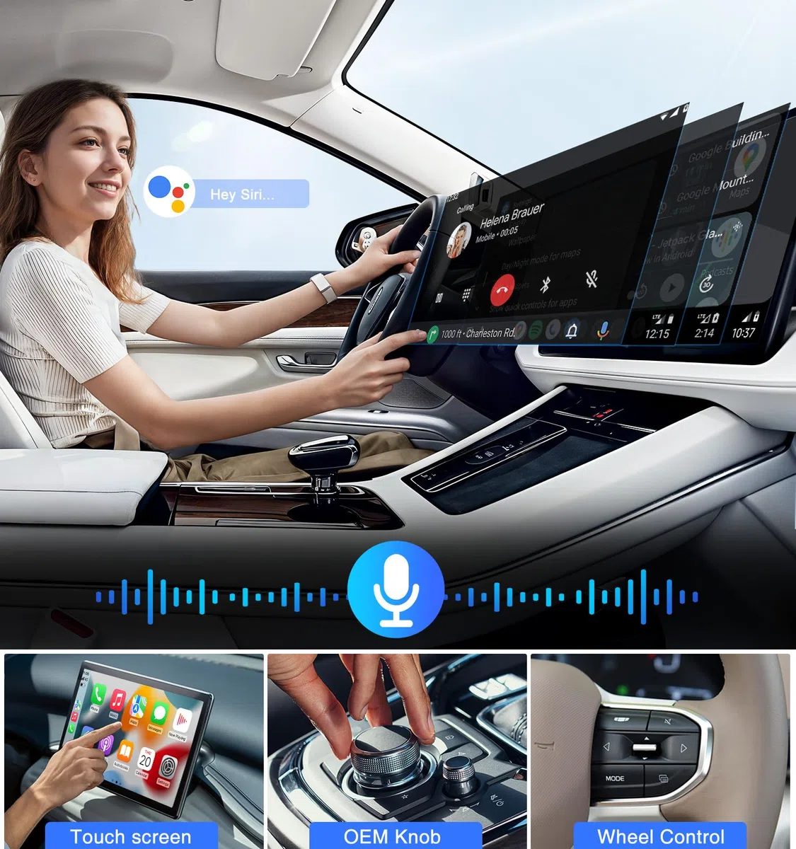 AIZEO Wireless CarPlay Adapter, Superschnelle Upgrade von Wired auf Wireless, Plug und Play, Mini & Stabiler, kompatibel mit iPhone iOS 10+ & Autos mit Wired CarPlay, Black