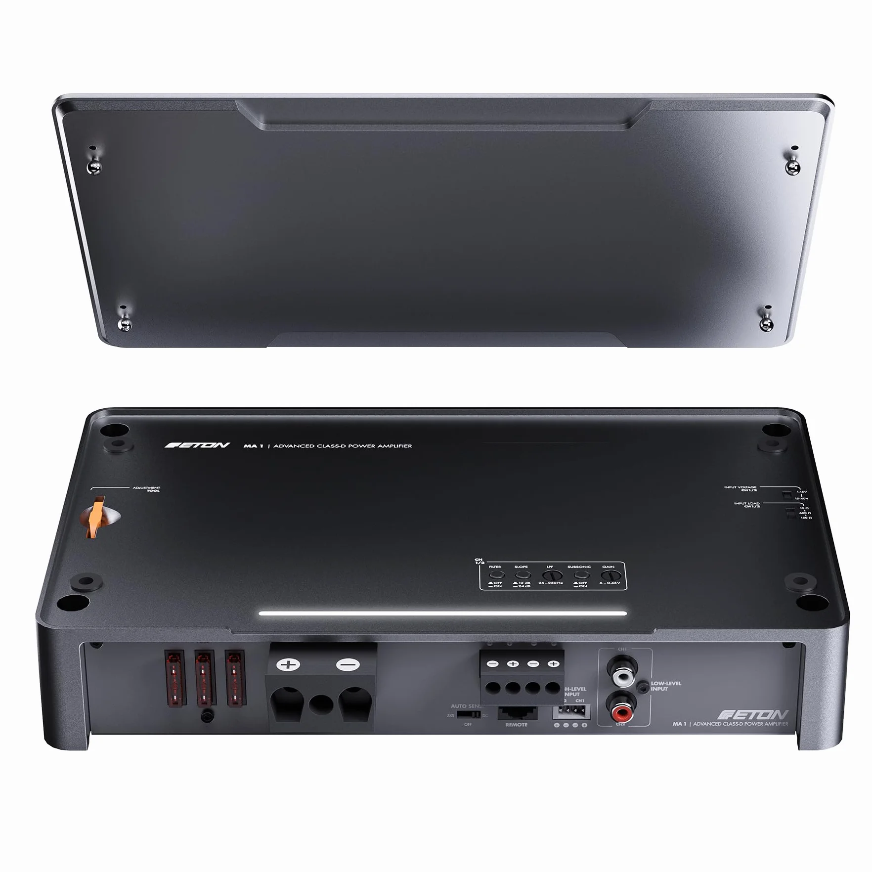 ETON MA 1 – kompakter 1 Kanal Verstärker, leistungsstarke Mini Subwoofer Endstufe für Autos und Reisemobile, Class D Monoblock mit 1 x 690 W