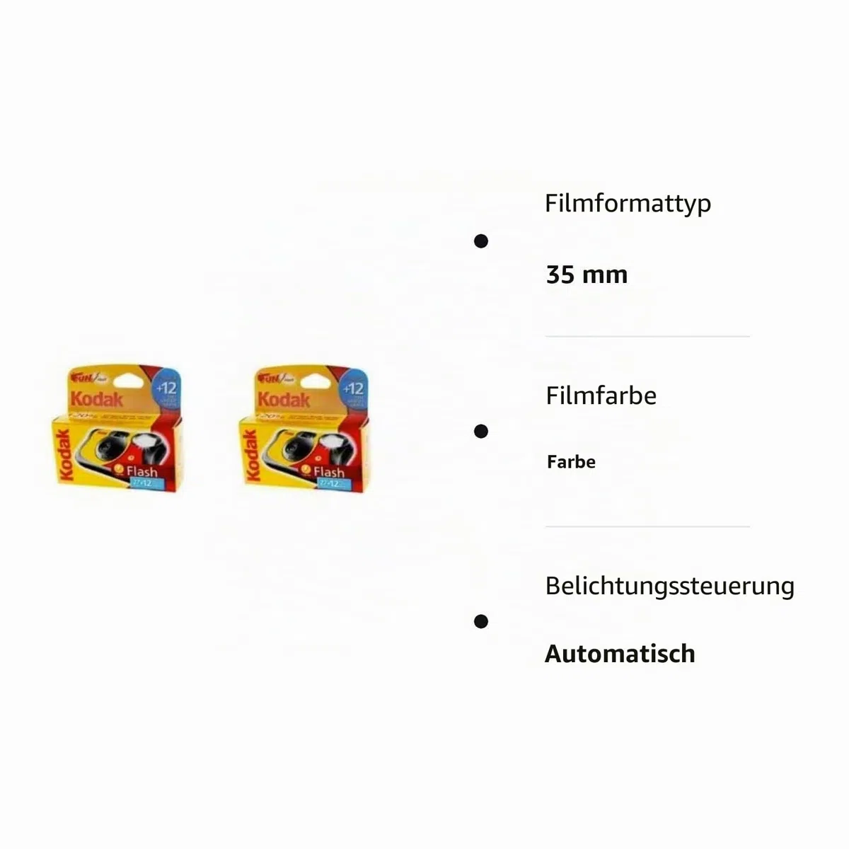 Kodak Einwegblitzkamera, 39 Aufnahmen, 2 Stück (1er Pack)