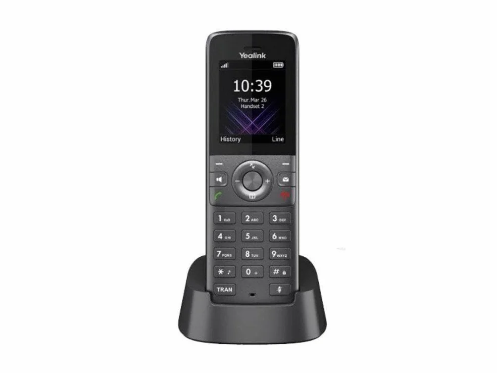 Yealink W73H IP-DECT-Mobilteil Handset Telefon mit Farbdisplay (1,8 Zoll 128x160 TFT-Farbbildschirm), Ladegerät-Dockingstation inkl. Netzteil
