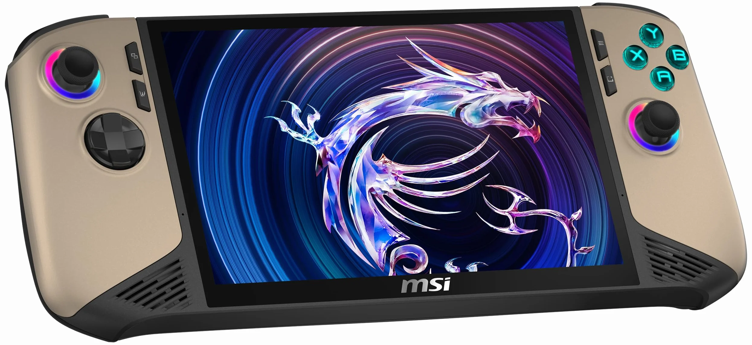 MSI Claw 8 AI+ Gaming Handheld, 8 Zoll FHD+ 120 Hz Display, Intel Core Ultra 7 258V, 32 GB RAM, 1 TB SSD, Intel Arc Grafik, Windows 11 Home, Schwarz/Sandstorm
