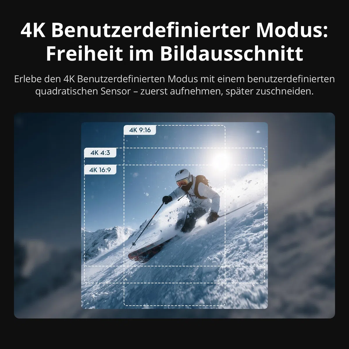 DJI Osmo Action 6 Standard Combo Unterwasser-Action-Cam 1/1,1-Zoll-Quadratsensor 50 GB Speicher Variable Blende f/2,0 bis f/4,0 kältebeständig 4 Std. Akkulaufzeit 8K
