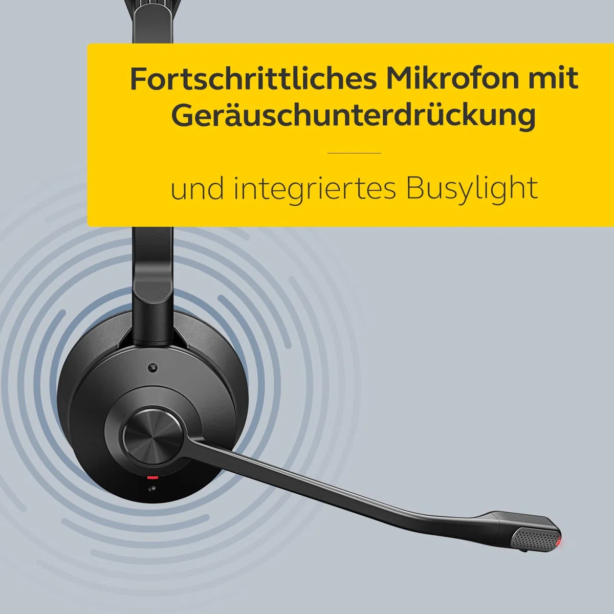 Jabra Engage 75 SE Drahtloses Stereo-Headset für professionelle Anrufe, DECT, 150 m Reichweite, USB-C zu USB-A mit fortschrittlichem Mikrofon mit Geräuschunterdrückung, mit Standfuß, Kabel - Schwarz