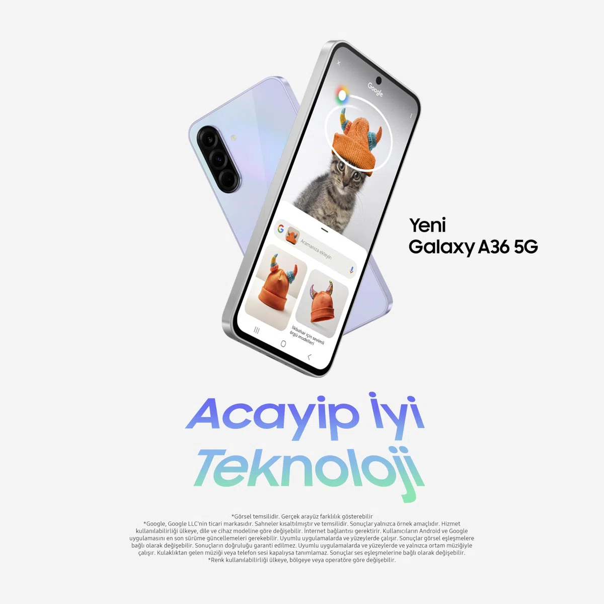 Samsung Galaxy A36 5G Smartphone 256GB 8GB RAM hellgrau Octa-Core-Prozessor