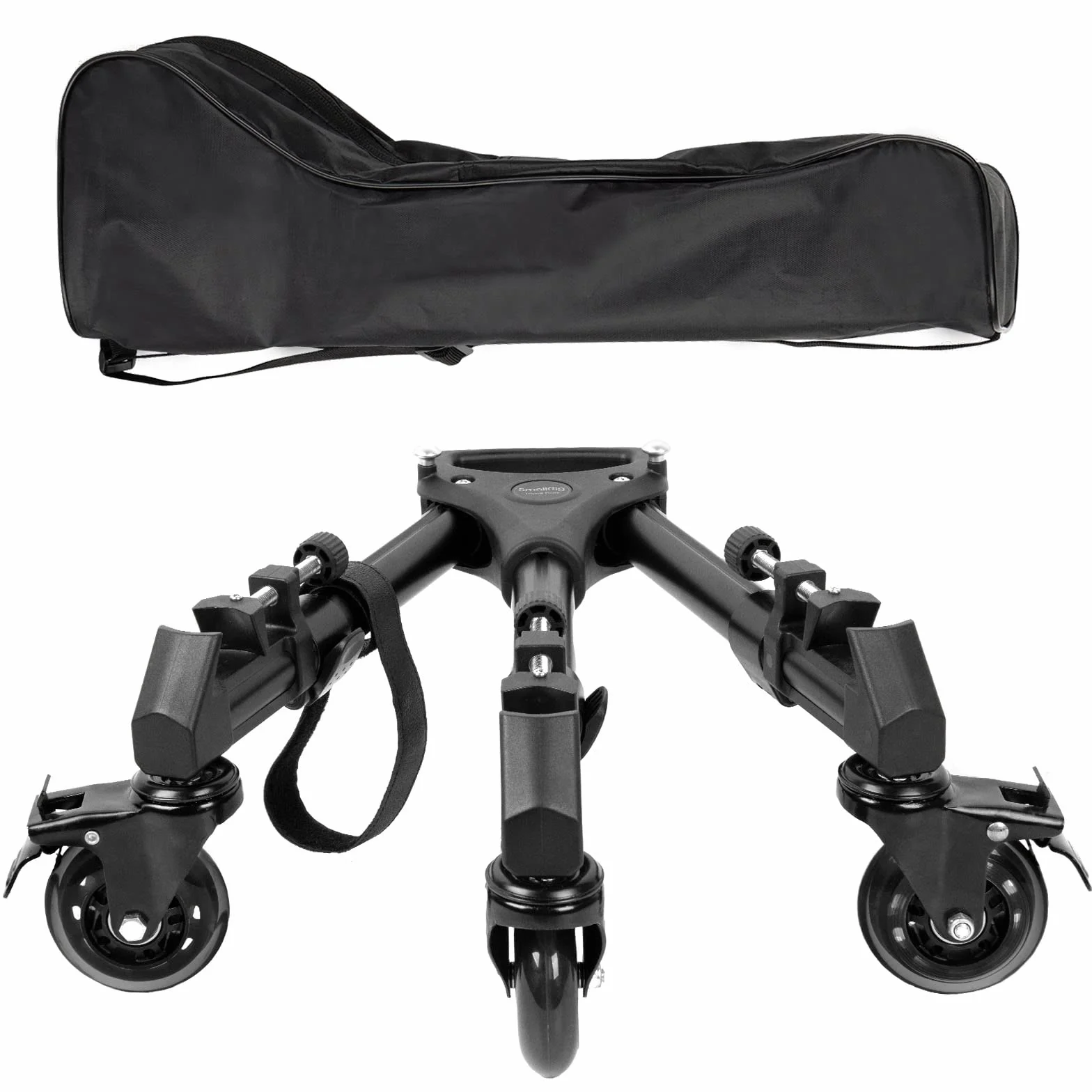 SMALLRIG Universal Fotografie Stativ Wagen, strapazierfähig mit verstellbaren Beinhalterungen und Tragetasche, 33 lb Tragfähigkeit – 3986