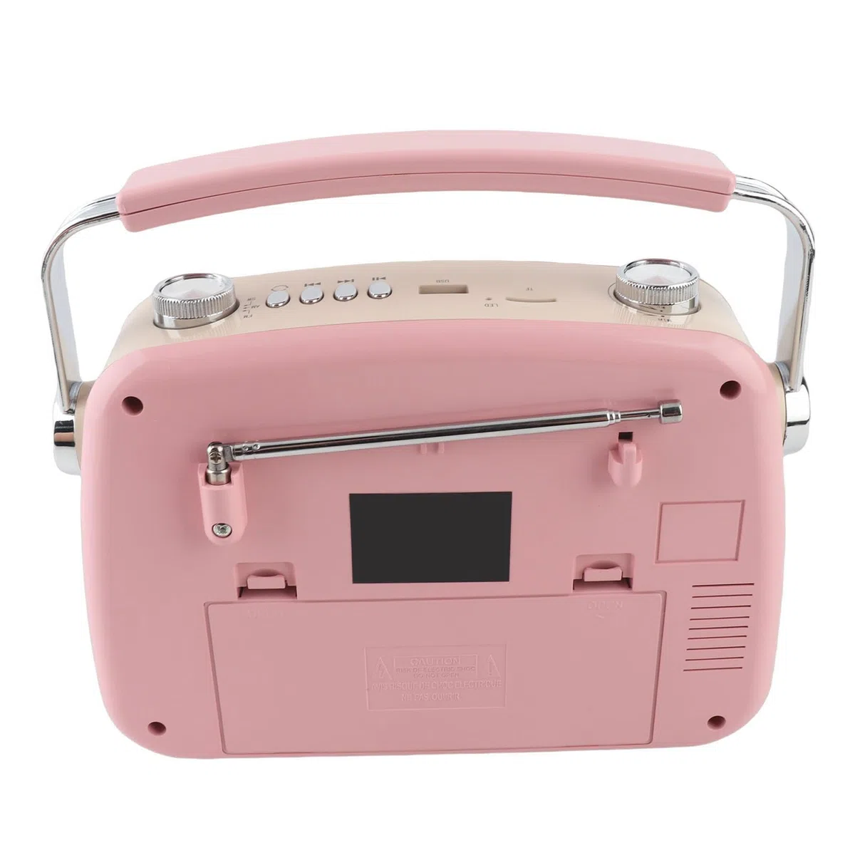 Tragbares Retro-Radio, AM-FM-Radio mit Bluetooth, Kurzwellenradio, Batteriebetrieben oder mit Wechselstrom Betriebenes Retro-Radio mit Großer Lautsprecher-Teleskopantenne für