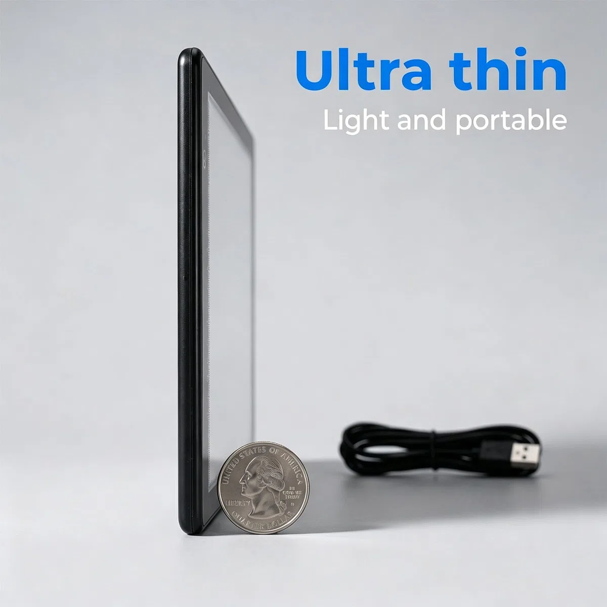Yctze Diabetrachter, Ultraflacher LED-Lichtkasten Im -Format, Scanner mit 3 Helligkeitsstufen und APP-Bearbeitung, Ideal für Filmnegative und Dias, USB-betrieben, 13,7 X 9,8 Zoll