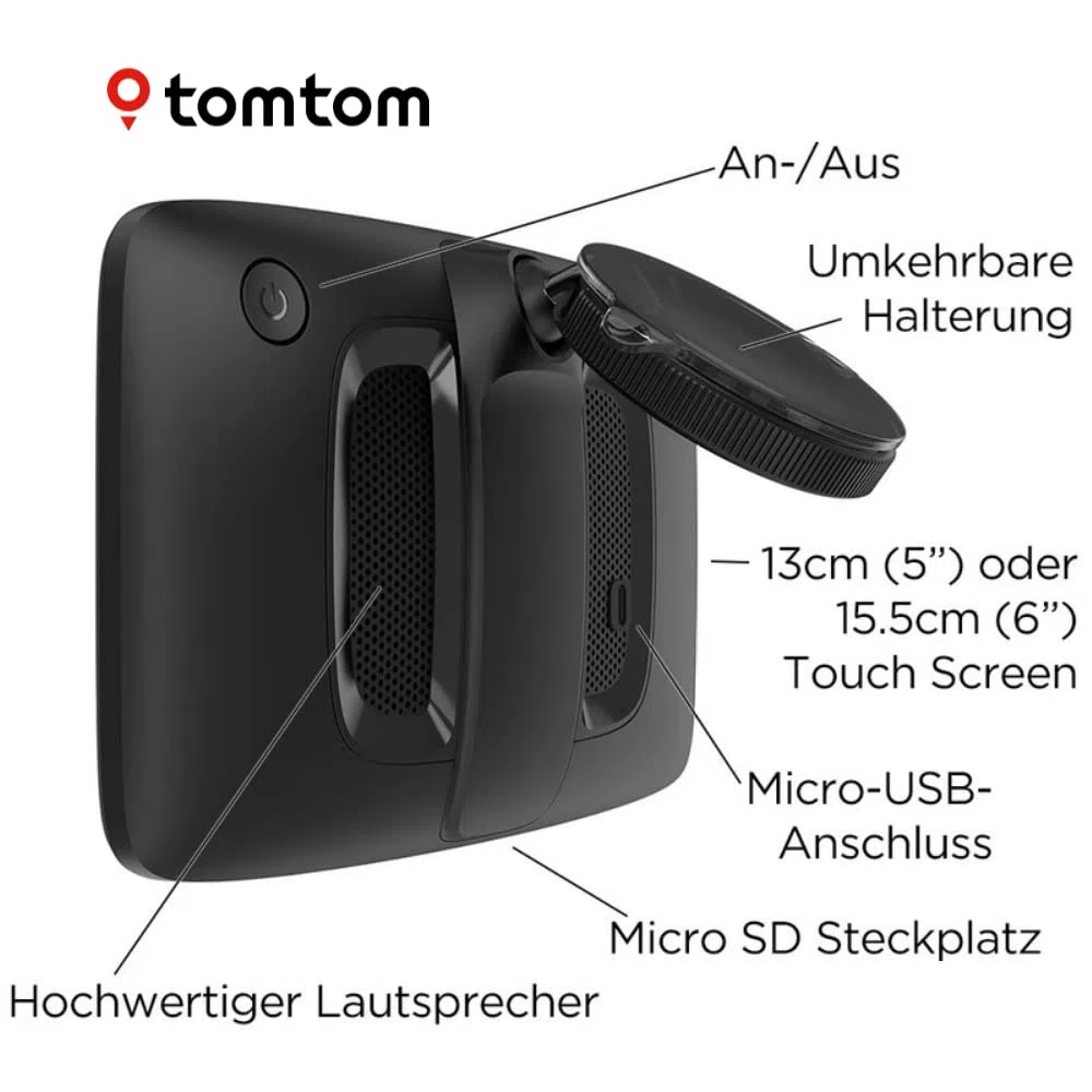 Tomtom GO Classic Navigationsgerät 6 Zoll mit Tomtom Traffic, Europa Updates, Wi-Fi