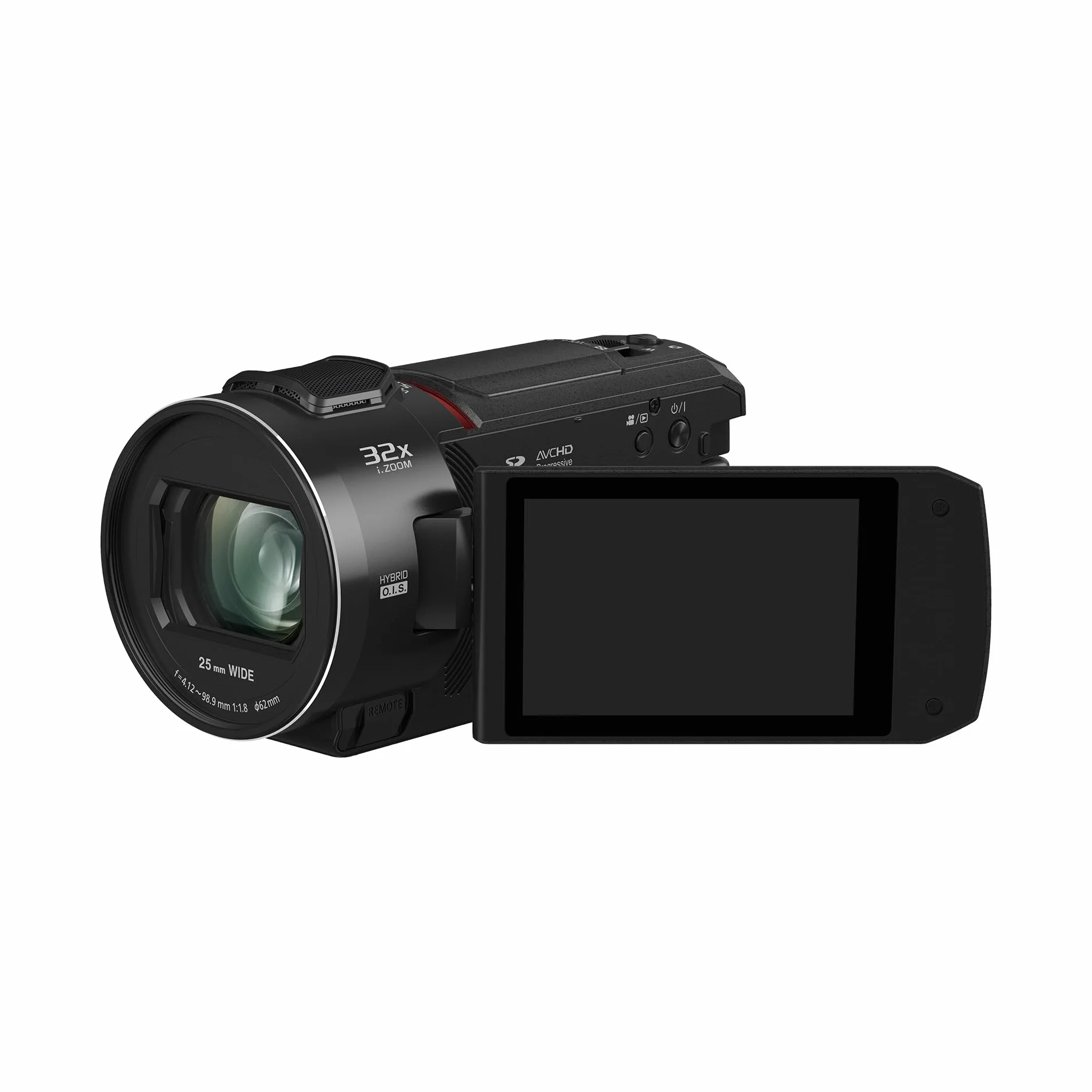 Panasonic HC-VX3E-K 4K-Camcorder, Video (25p), 25-mm-F1.8-Weitwinkelobjektiv, 24-facher optischer Zoom, Hybrid OIS+, HDR, Zoom-Mikrofon, Touchscreen, kreative Funktionen, Schwarz