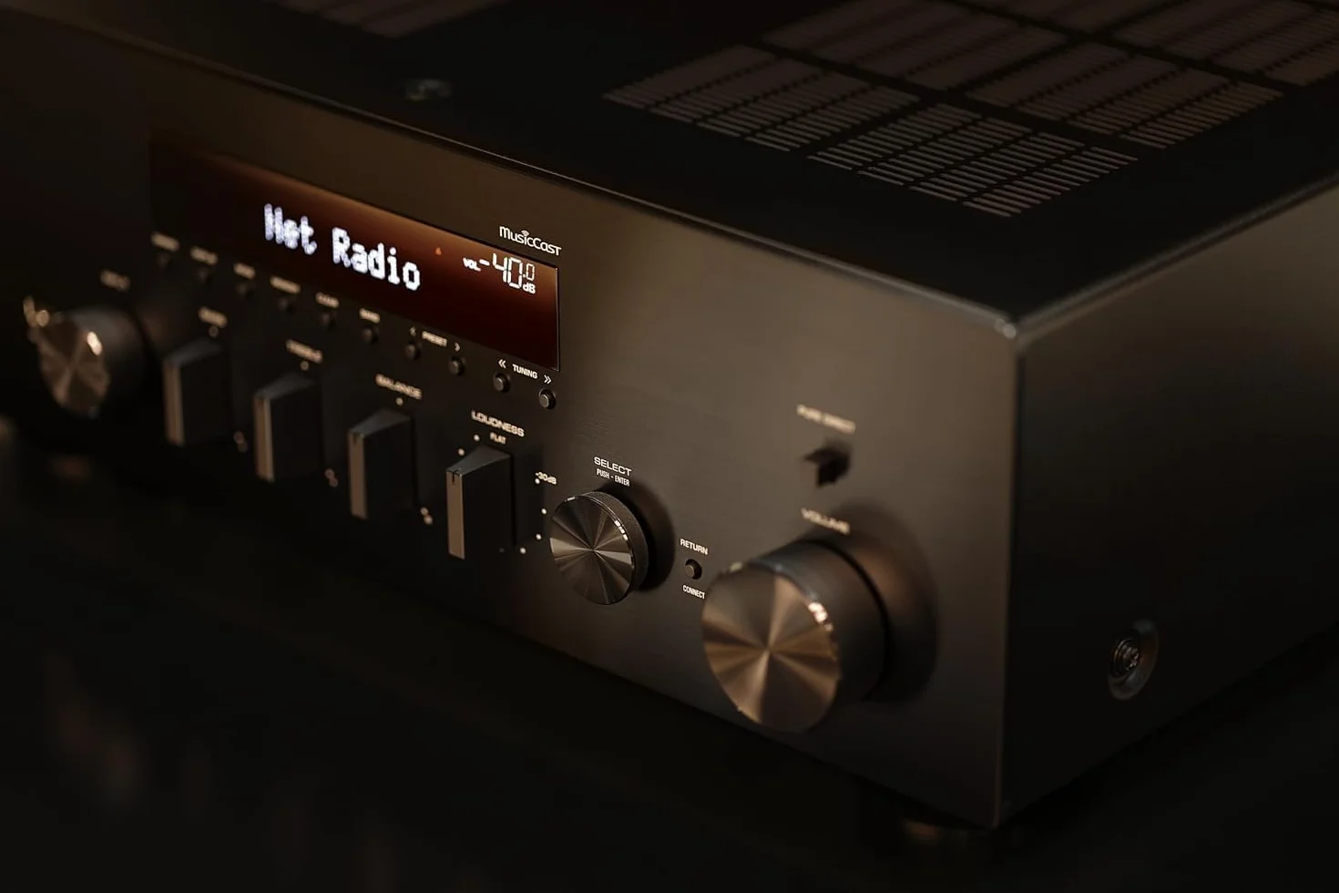 Yamaha R-N600A Network Receiver - schwarz - modernste ToP-Art-Struktur und Pure Direct-Modus - MusicCast - Sabre ES9010K2M 384 kHz, 32-Bit-DAC
