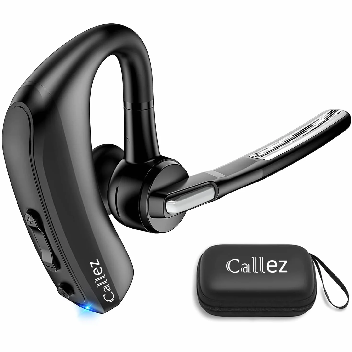 Callez Bluetooth Headset V5.0 Kabellos Kopfhörer Freisprech mit CVC8.0 Dual Mikrofon ENC Noise Cancelling für iPhone Samsung