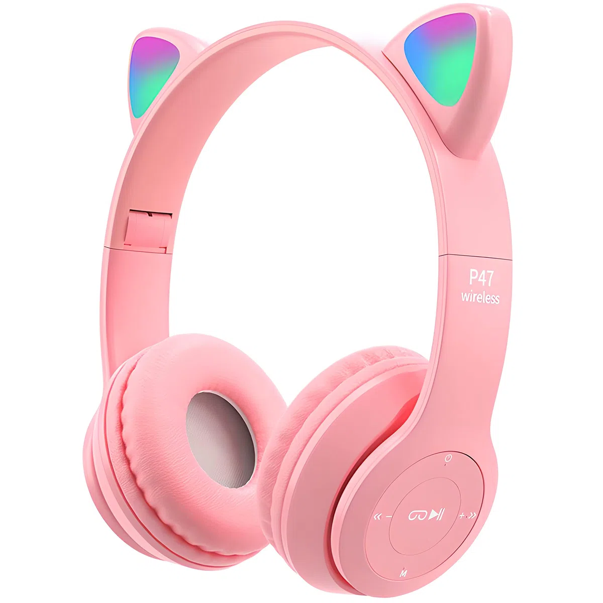 Retoo Kopfhörer Katzenohren, Bluetooth für Kinder, Kabellos Kinderkopfhörer, Over Ear für Schule/Tisch/PC, Mädchen Over-Ear, Anime, Rosa
