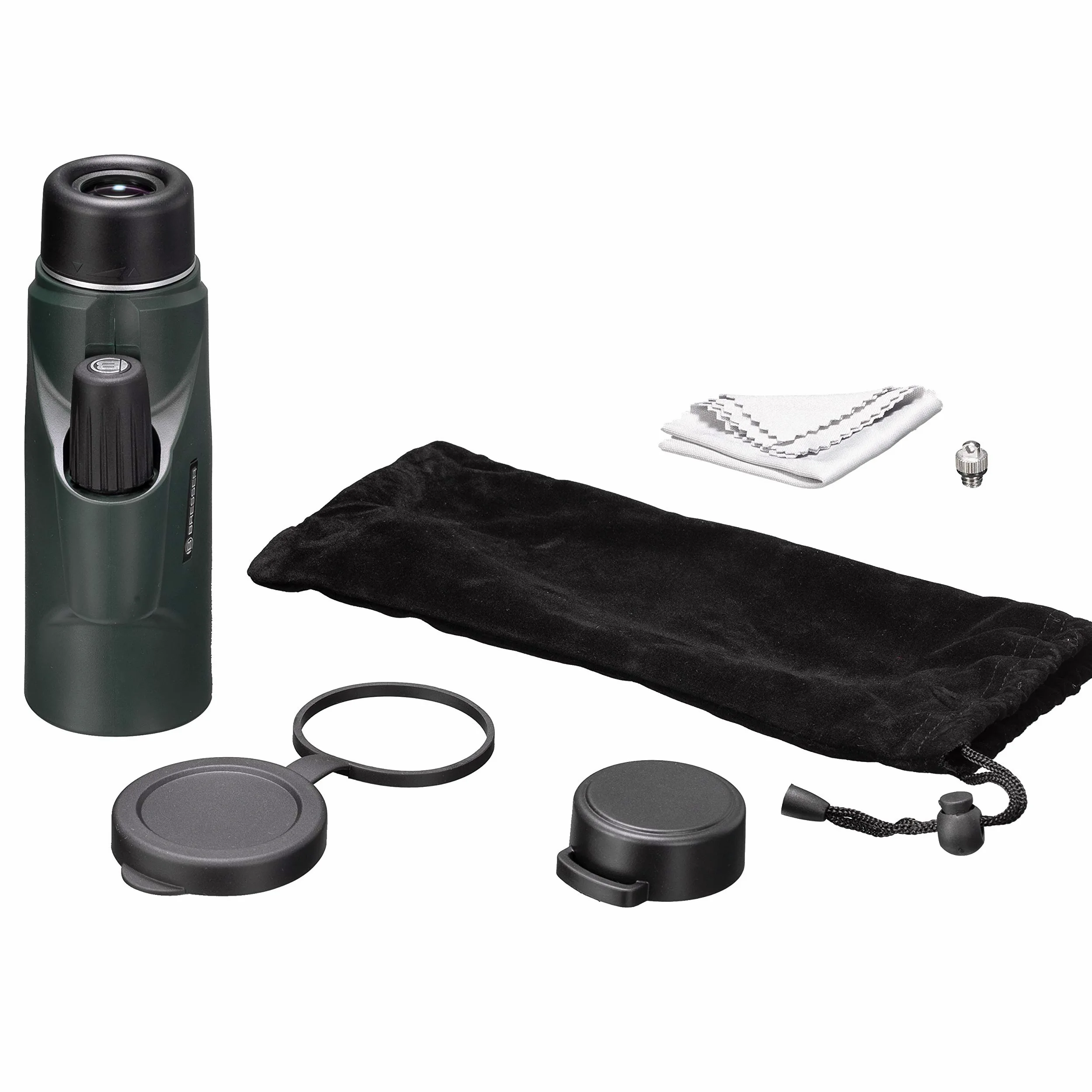 Bresser 10x42 Monokular Wasserdicht, Dachkant Optik, Robuste Gummiarmierung, Mehrschichtvergütung, inkl. Trageschlaufe und Tasche, Ideal für Naturbeobachter