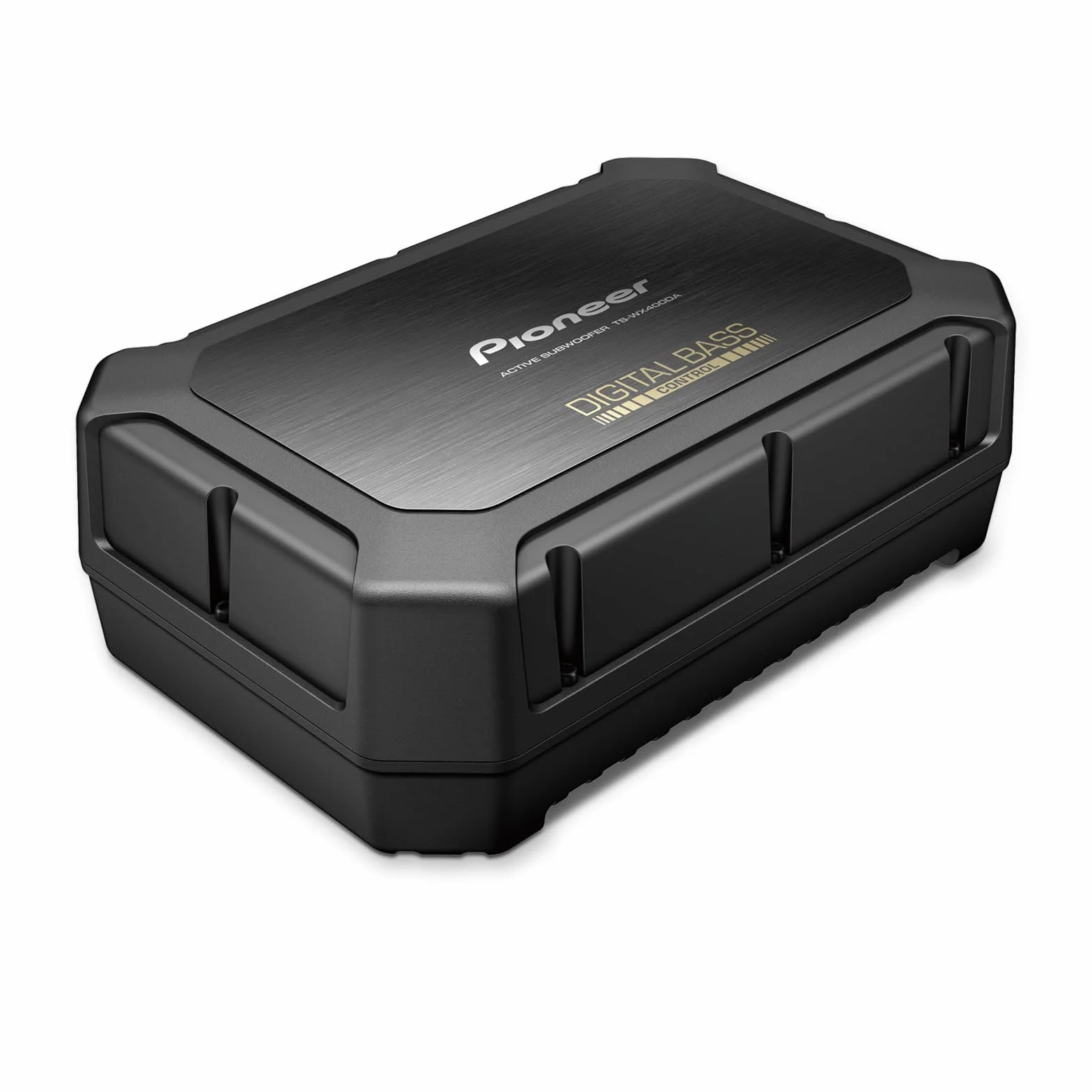 PIONEER TS-WX400DA Class-D Aktivsubwoofer mit digitaler Bassregelung für tiefedynamische Bässe (250 W), 2 frei wählbare Bassmodi, schwarz, 300 x 100 x 200 mm